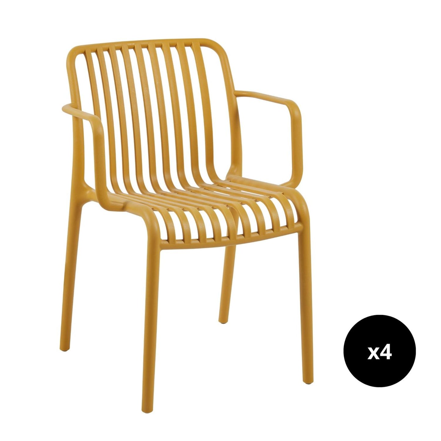 Set 4 Sillas de Jardin y Exterior con Proteccion UV