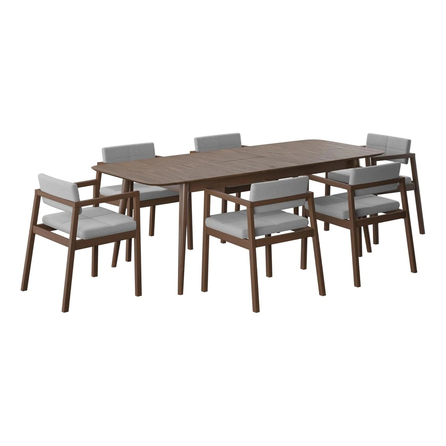 Juego de Comedor Extensible Praga de Madera con 6 Sillas
