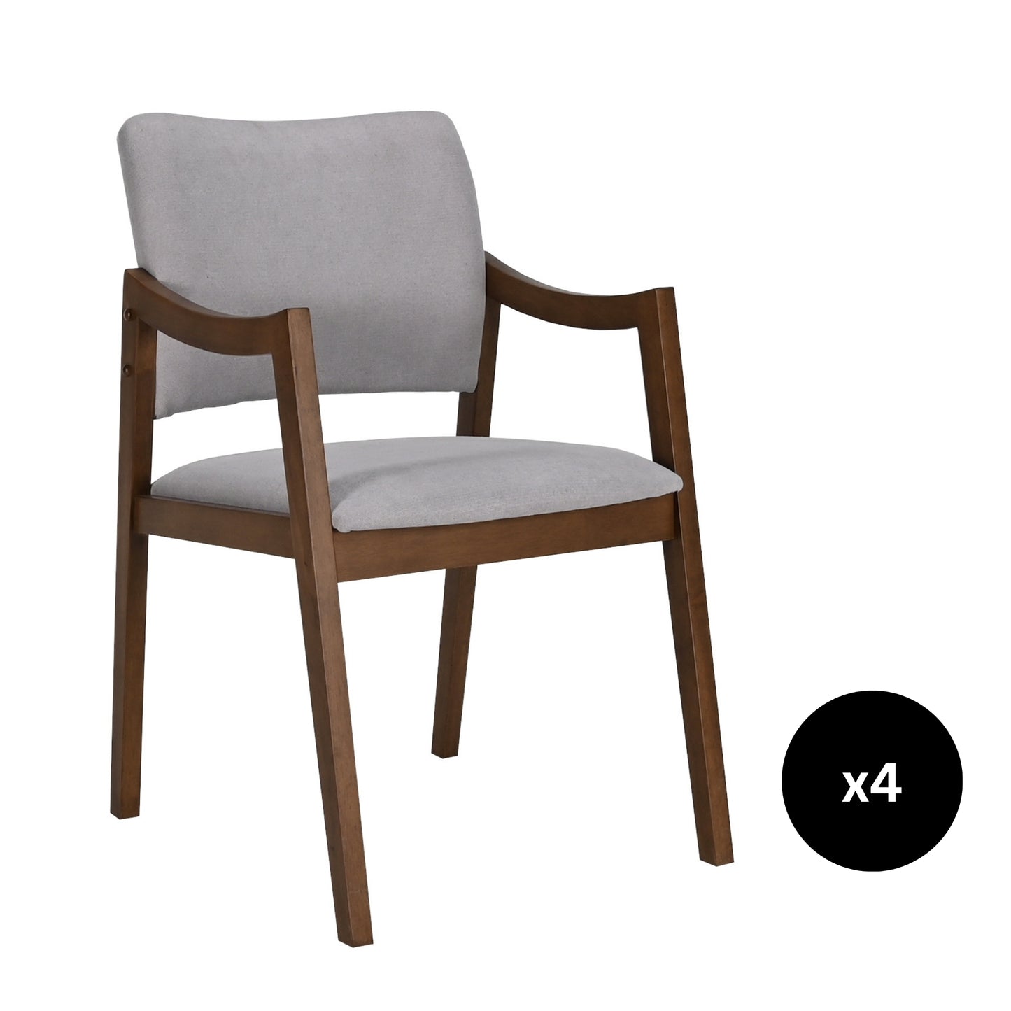 Set de 4 Sillas de Comedor Lesson de Madera Tapizadas