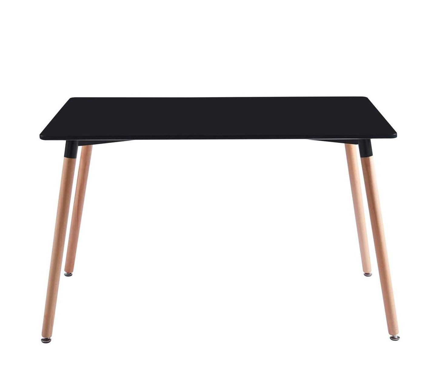 Mesa Negra Rectangular de Madera