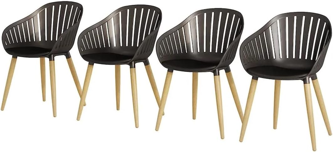 Comedor de Exterior Mykonos con 8 Sillas de Madera con Acabado de Teca