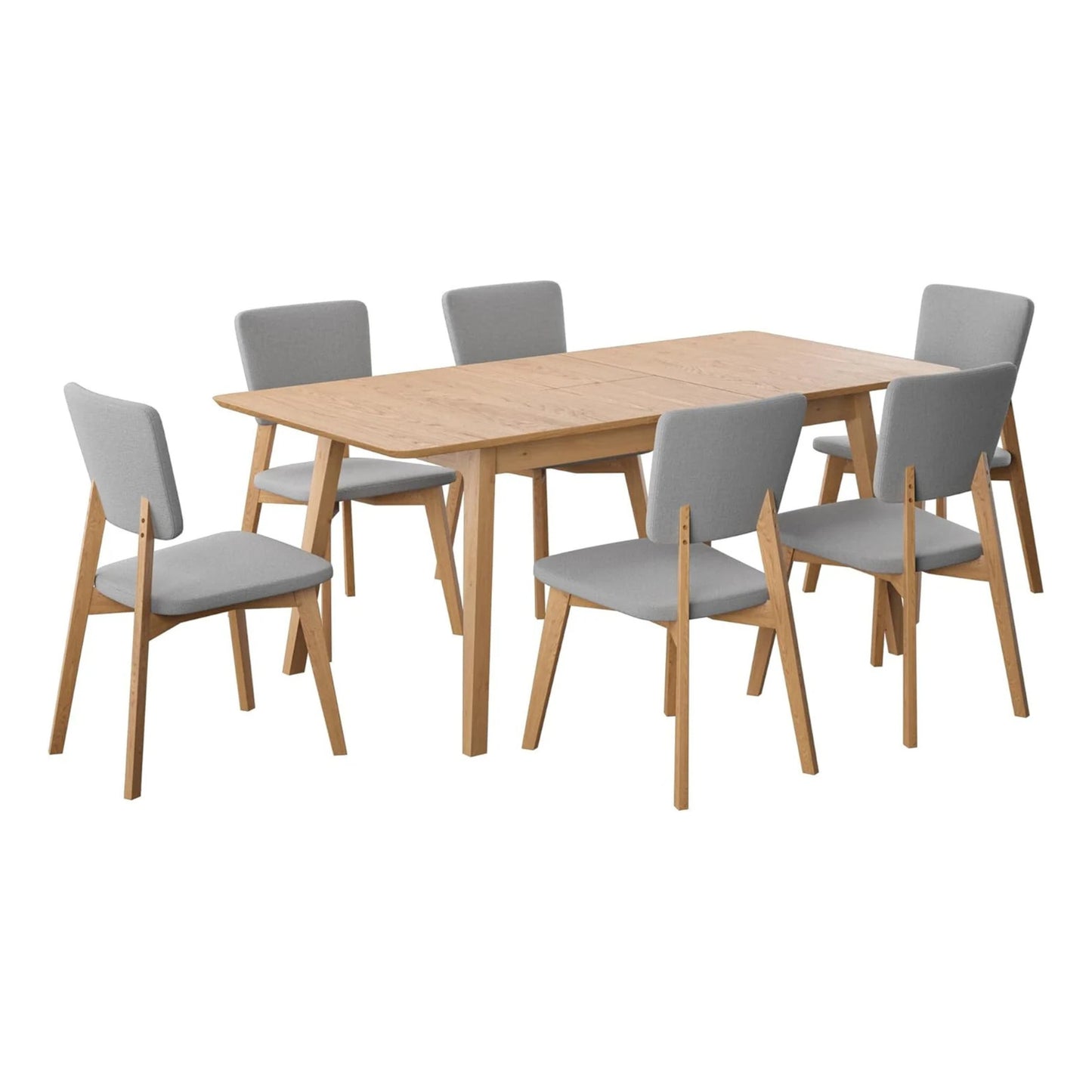 Juego de Comedor Extensible Lima de Madera con 6 Sillas