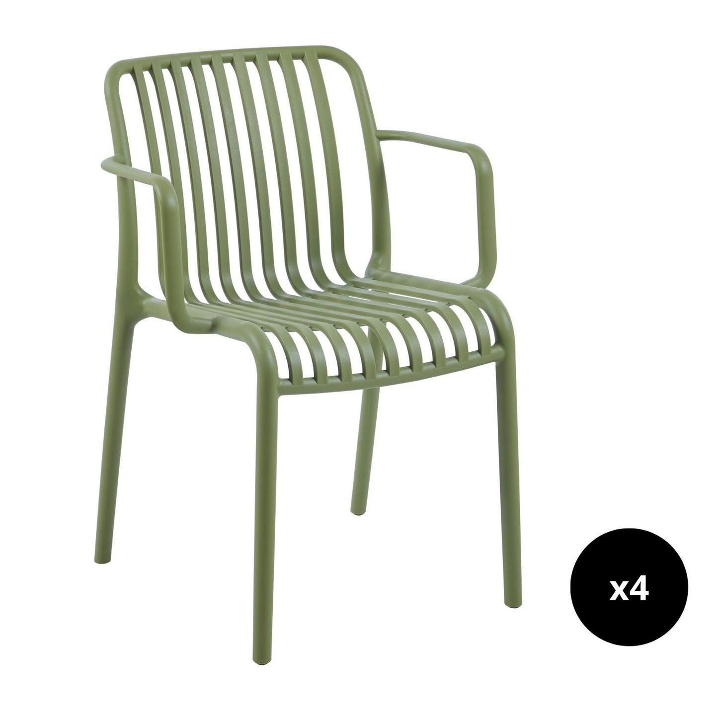 Set 4 Sillas de Jardin y Exterior con Proteccion UV