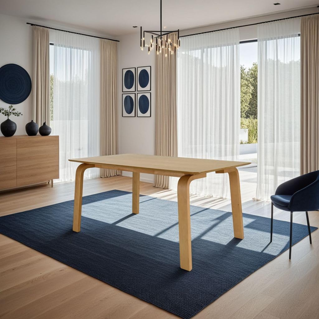 Juego de Comedor Amalfi de Madera con 4 Sillas Tapizadas