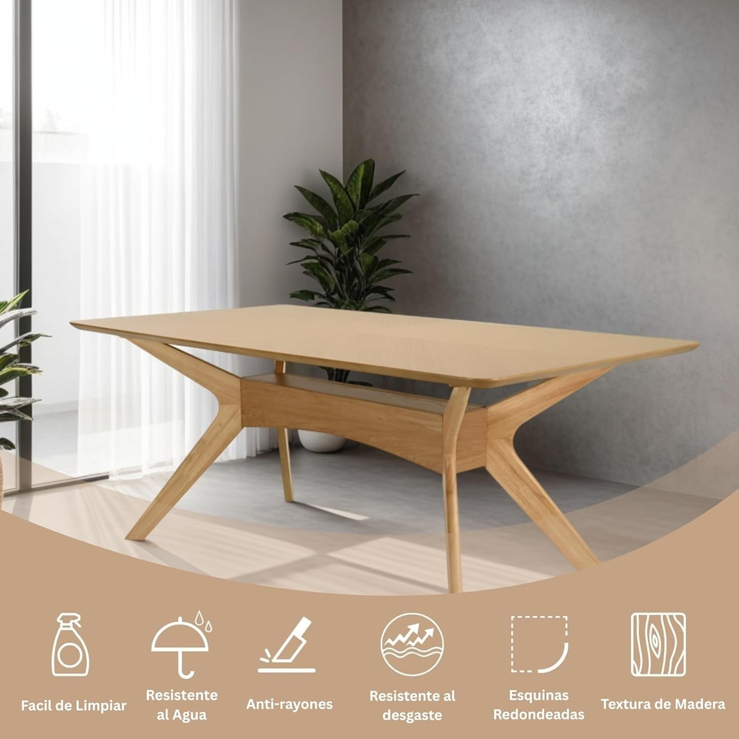 Mesa de Comedor Dixon de Madera