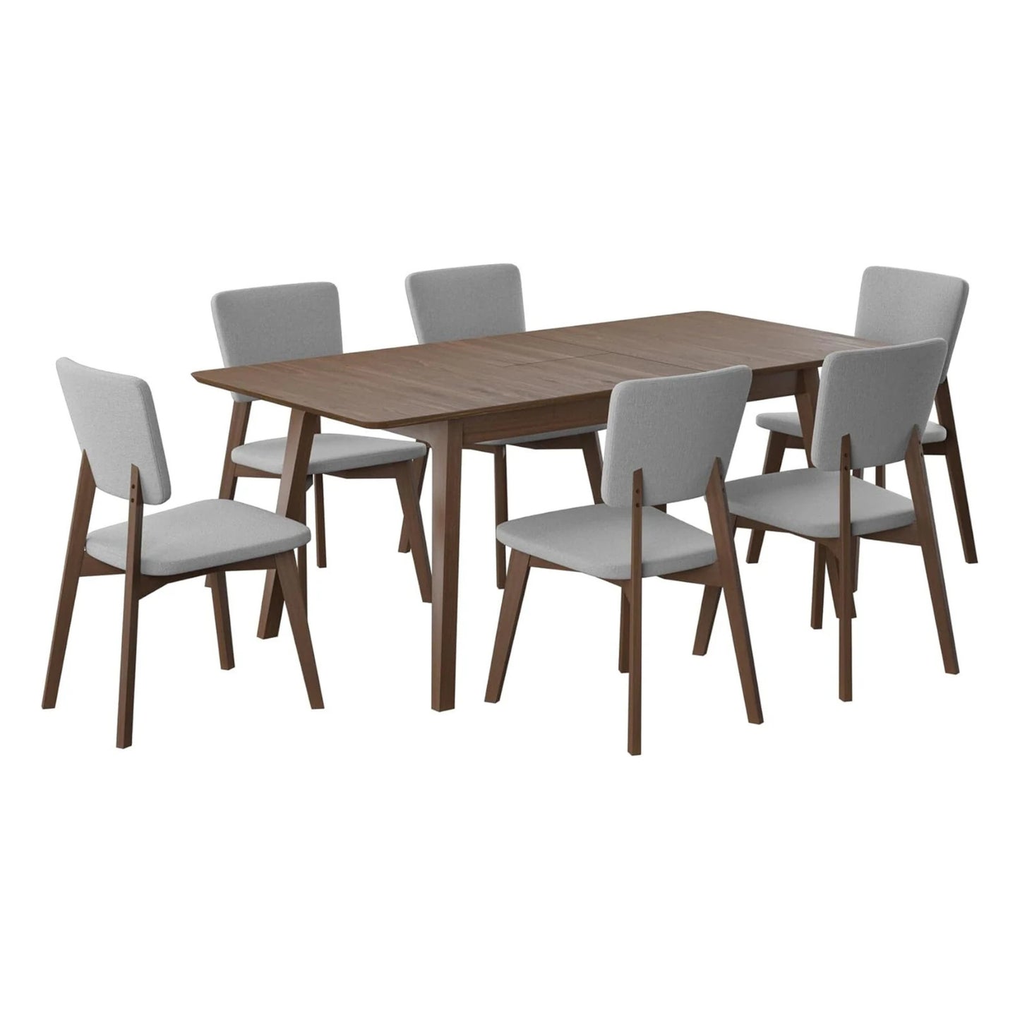 Juego de Comedor Extensible Lima de Madera con 6 Sillas
