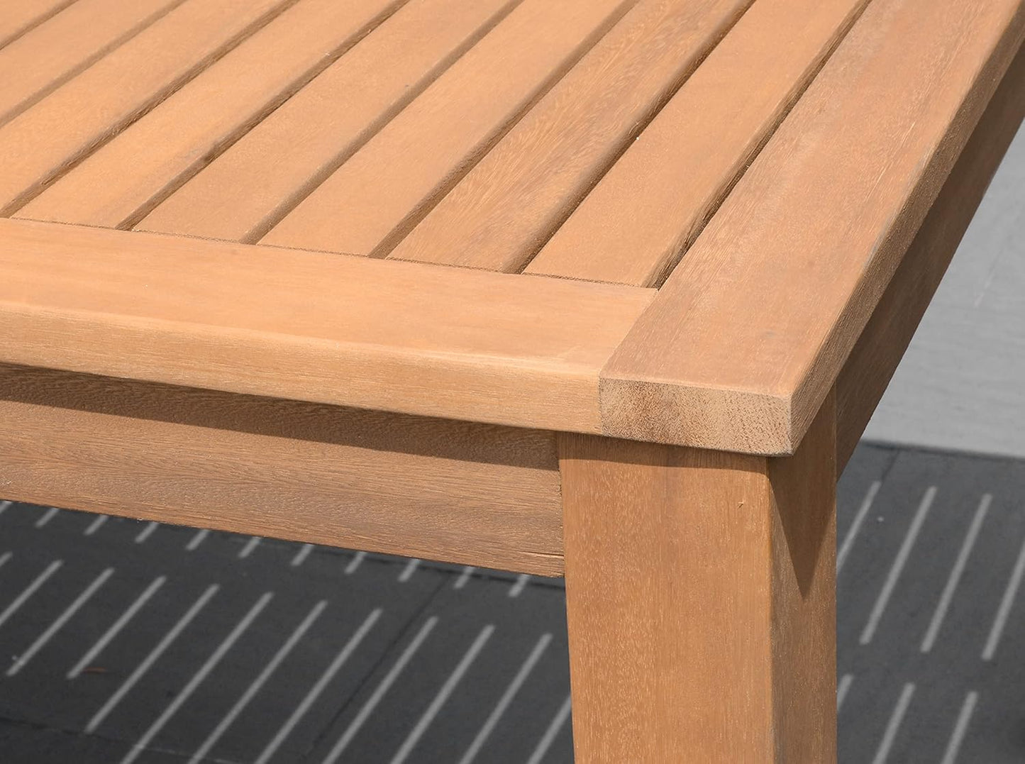 Comedor de Exterior Mykonos con 8 Sillas de Madera con Acabado de Teca
