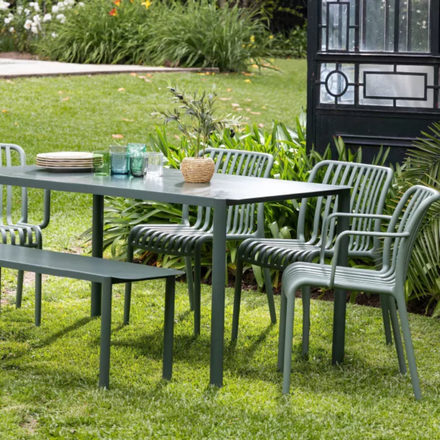 Set 4 Sillas de Jardin y Exterior con Proteccion UV