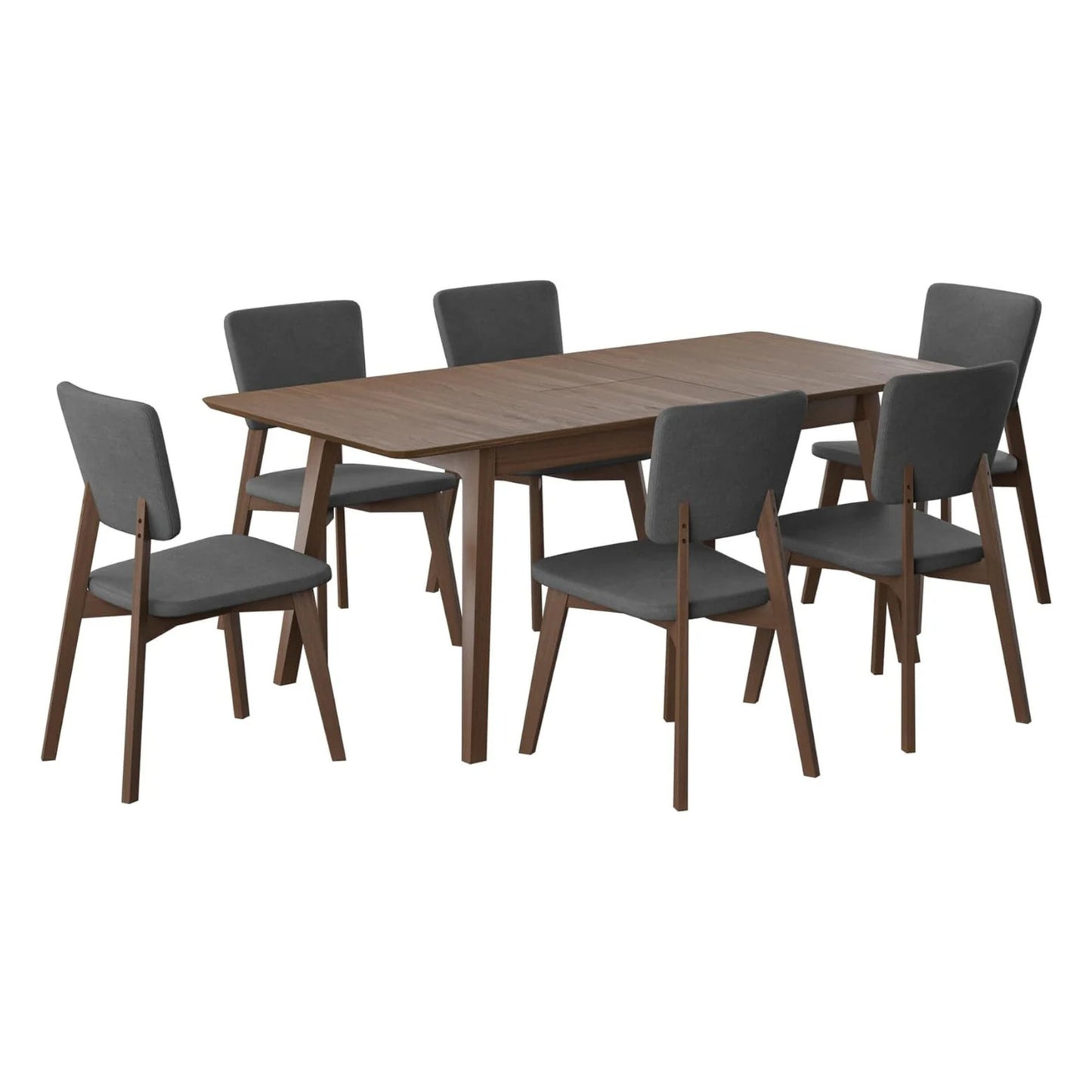 Juego de Comedor Extensible Lima de Madera con 6 Sillas