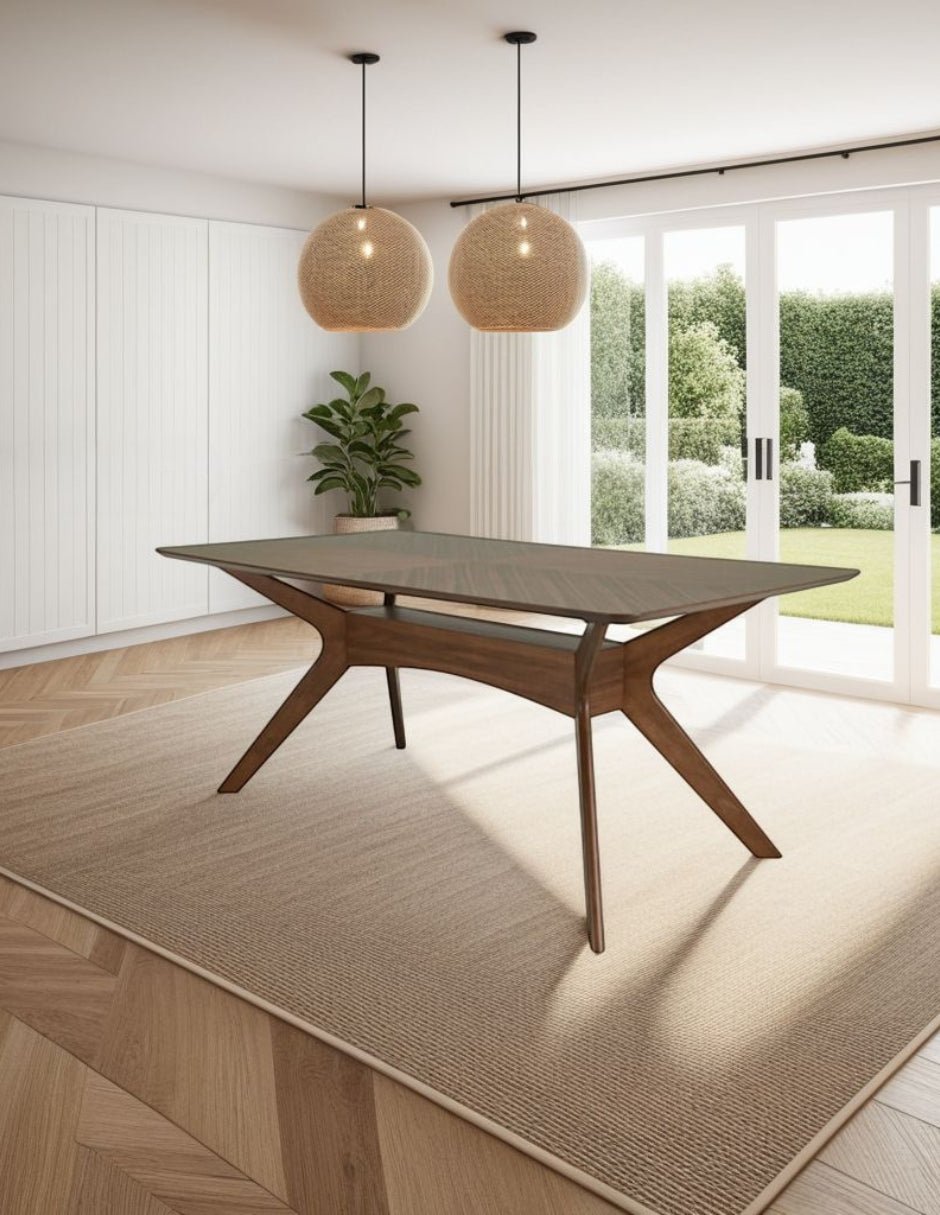 Juego de Comedor Aspen de Madera con 4 Sillas Tapizadas