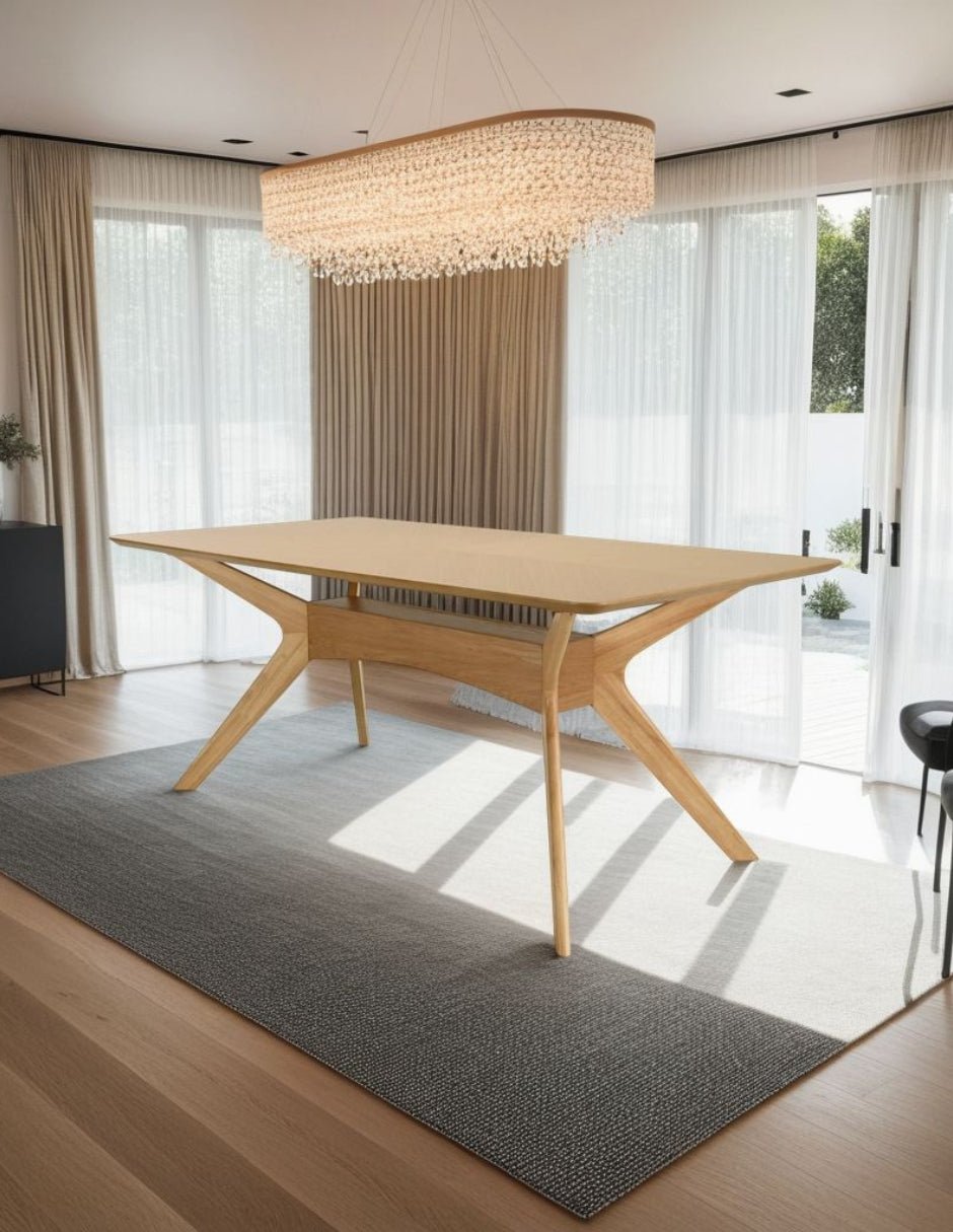 Juego de Comedor Ibiza de Madera con 4 Sillas Tapizadas