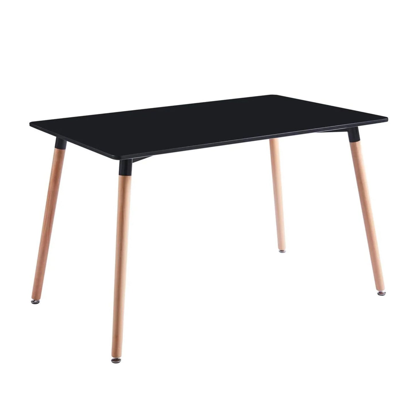 Mesa Negra Rectangular de Madera