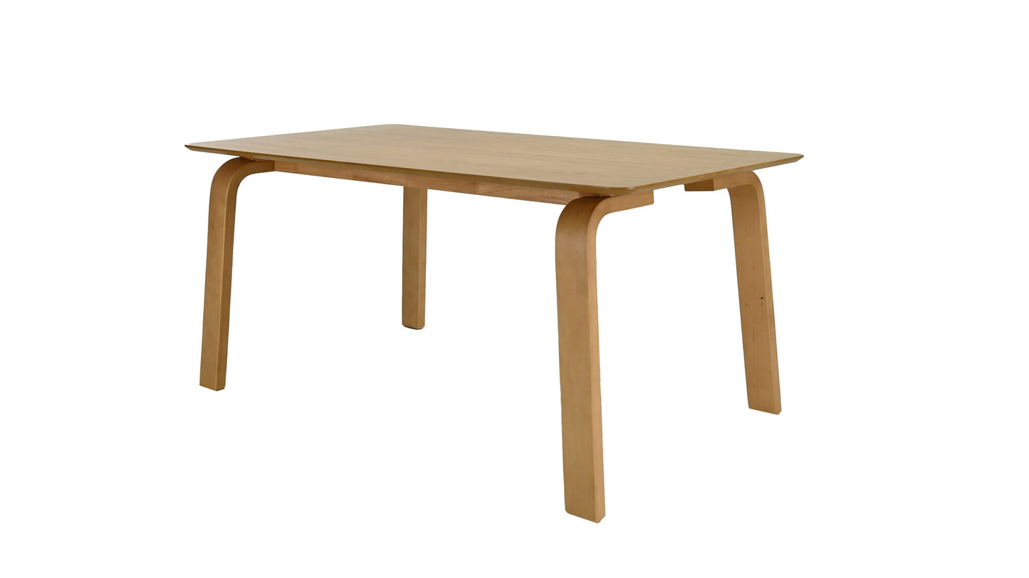 Juego de Comedor Viena de Madera con 4 Sillas Tapizadas