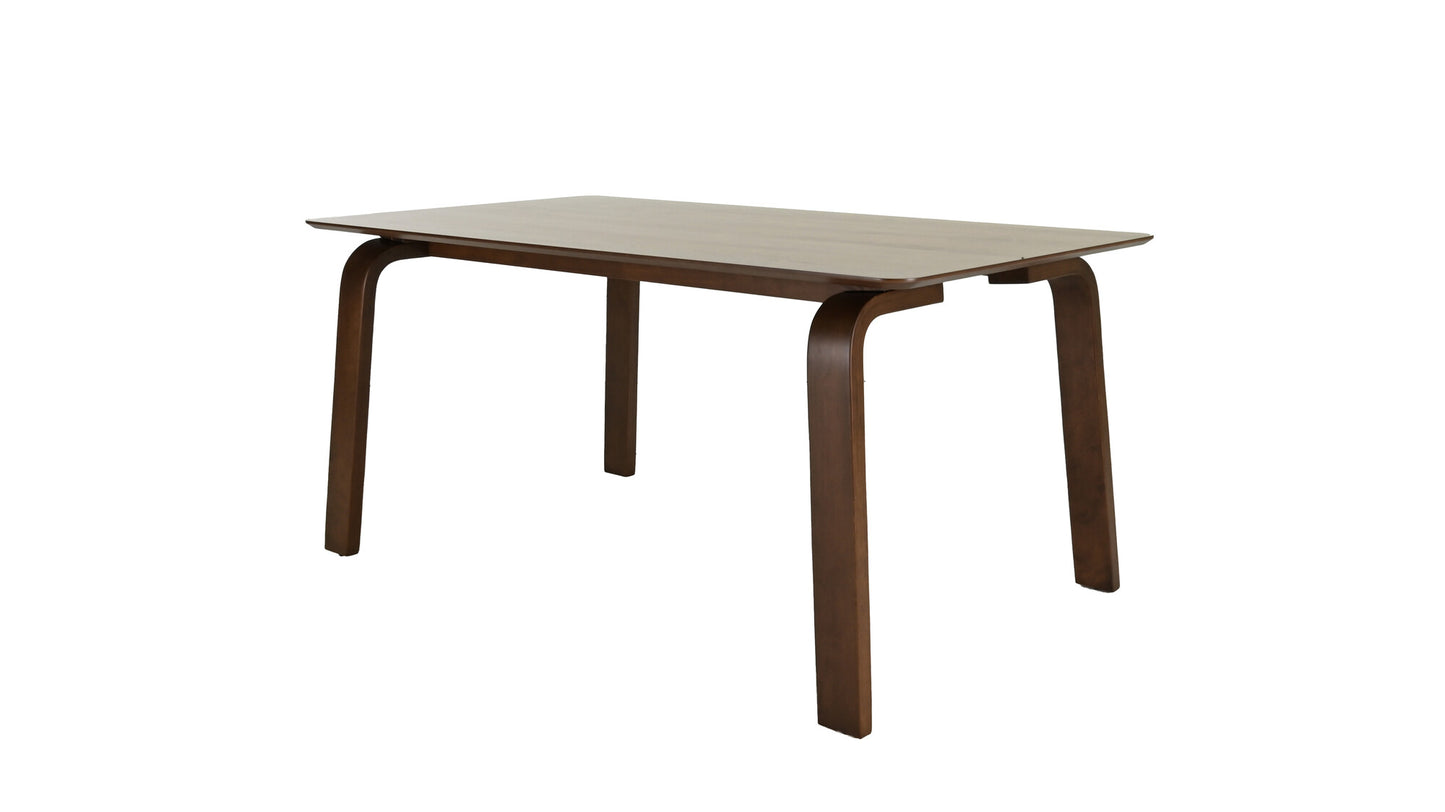 Juego de Comedor Viena de Madera con 4 Sillas Tapizadas