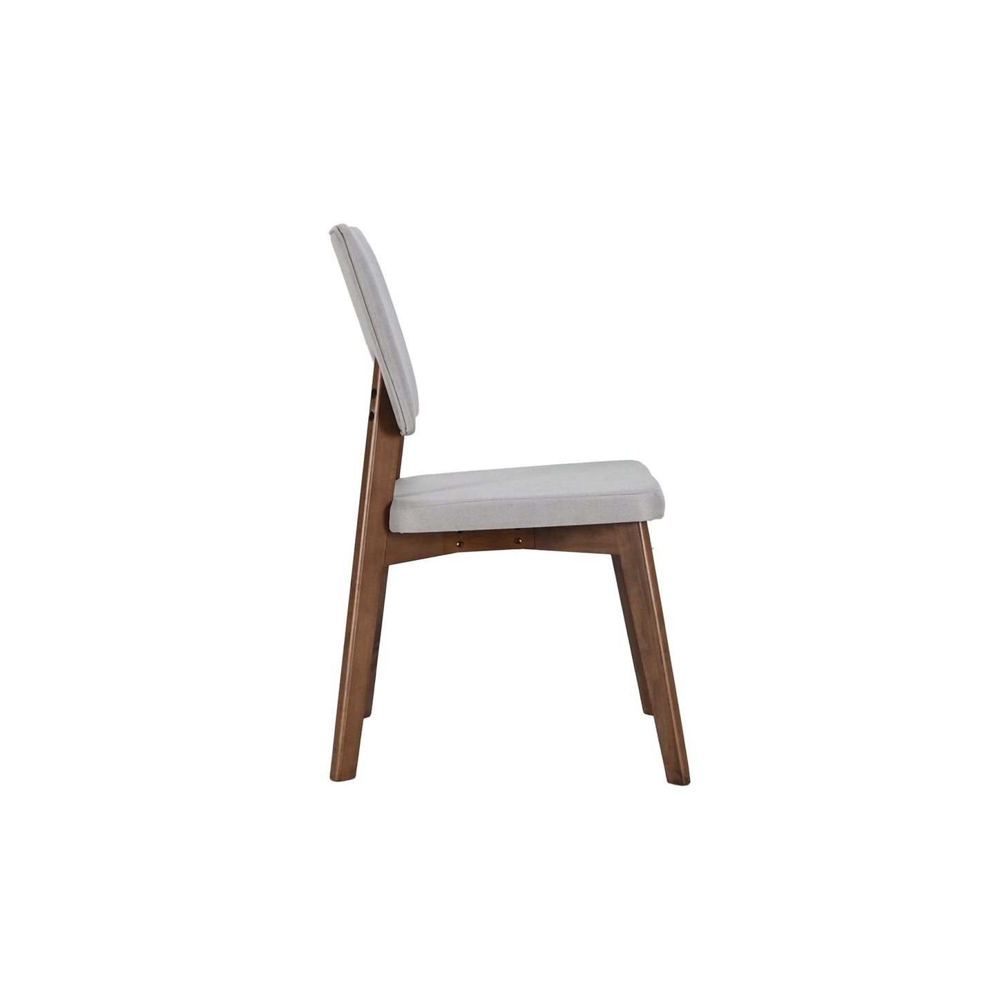 Set de 4 Sillas de Comedor Lago de Madera con Tapizado Gris