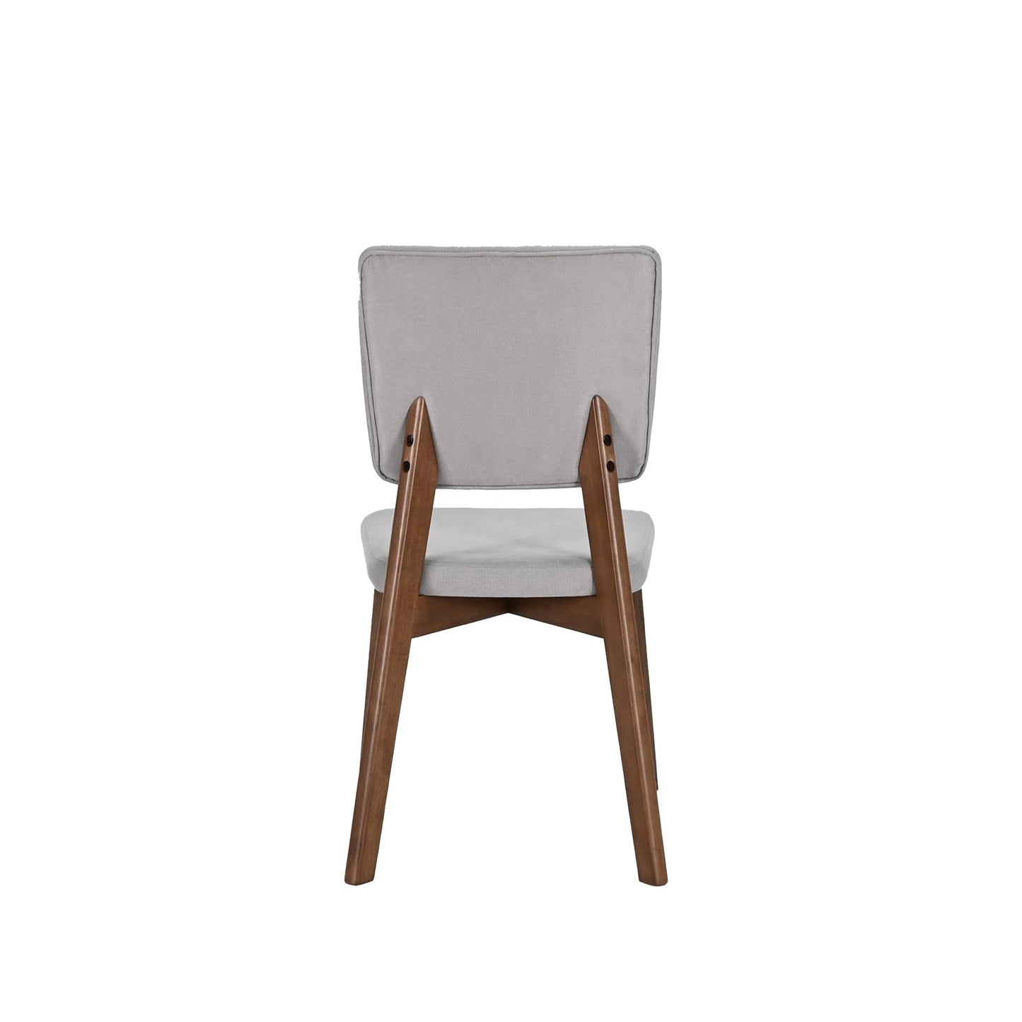 Set de 4 Sillas de Comedor Lago de Madera con Tapizado Gris