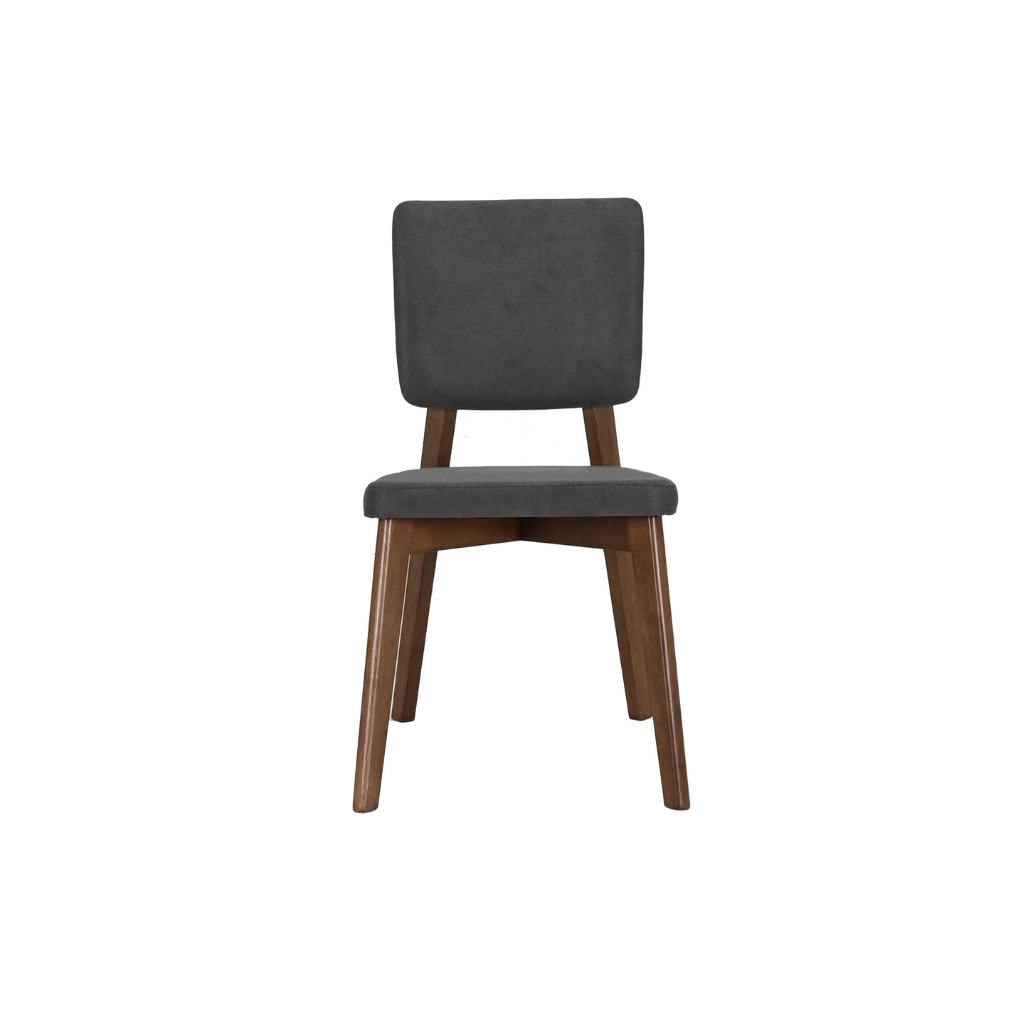 Set de 4 Sillas de Comedor Lago de Madera con Tapizado Gris