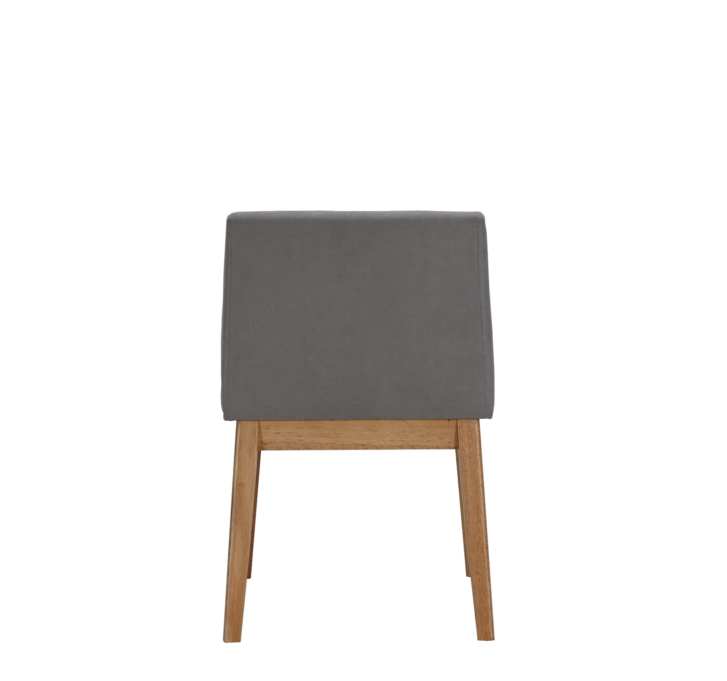 Set de 4 Sillas de Comedor Adel de Madera con Tapizado Gris