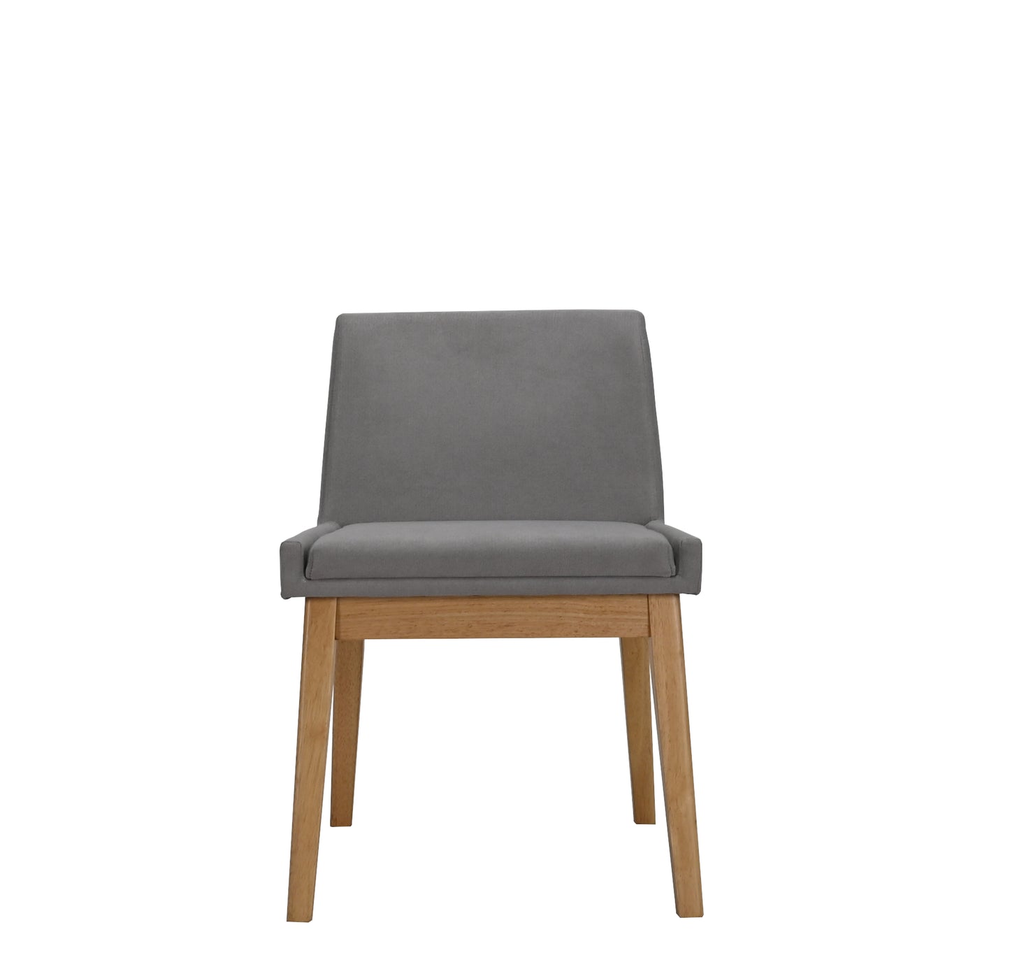 Set de 4 Sillas de Comedor Adel de Madera con Tapizado Gris