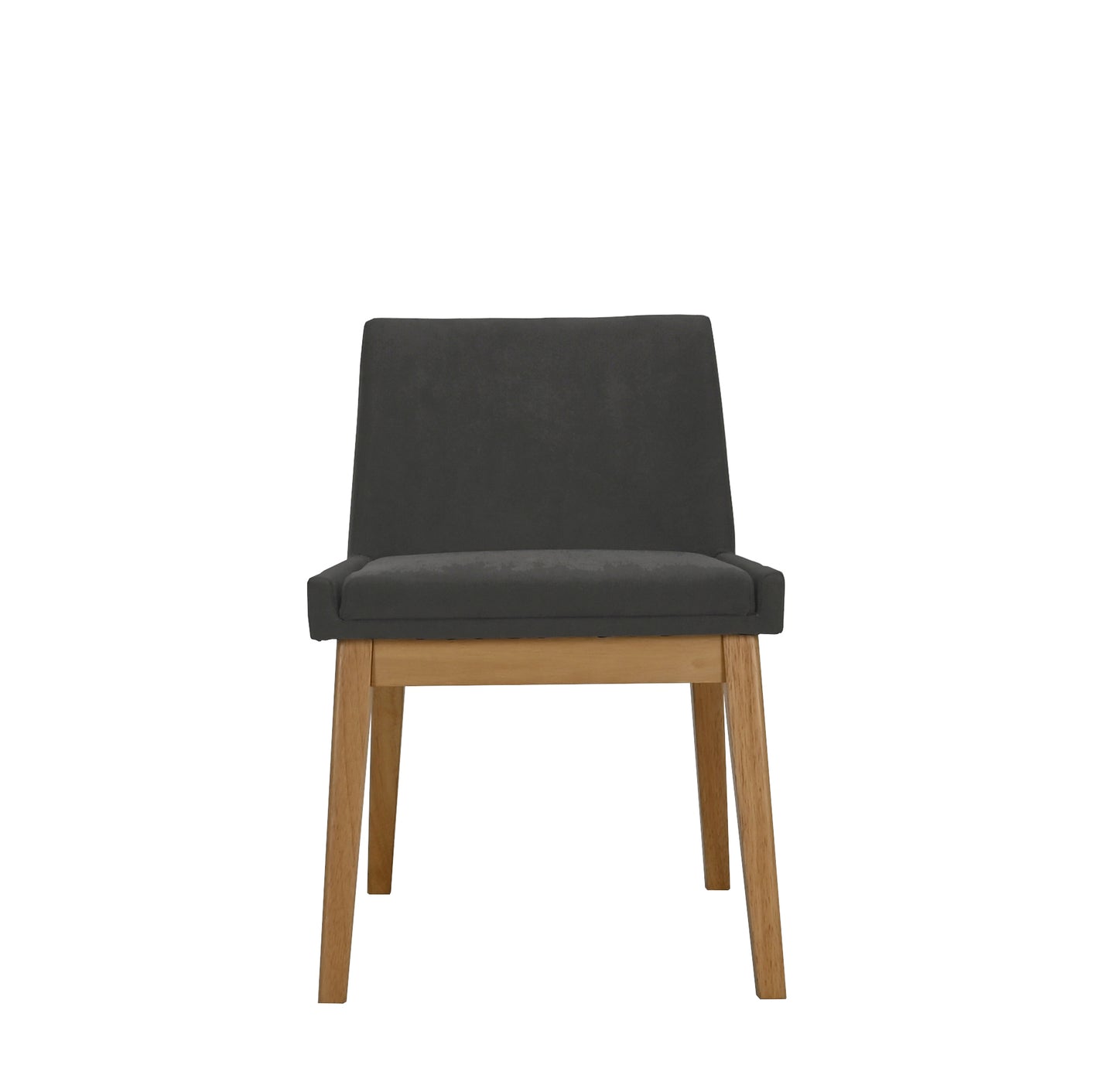 Set de 4 Sillas de Comedor Adel de Madera con Tapizado Gris