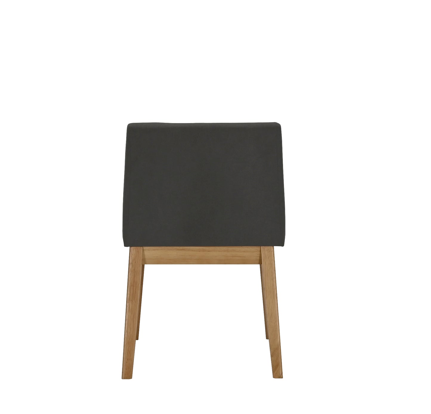 Set de 4 Sillas de Comedor Adel de Madera con Tapizado Gris