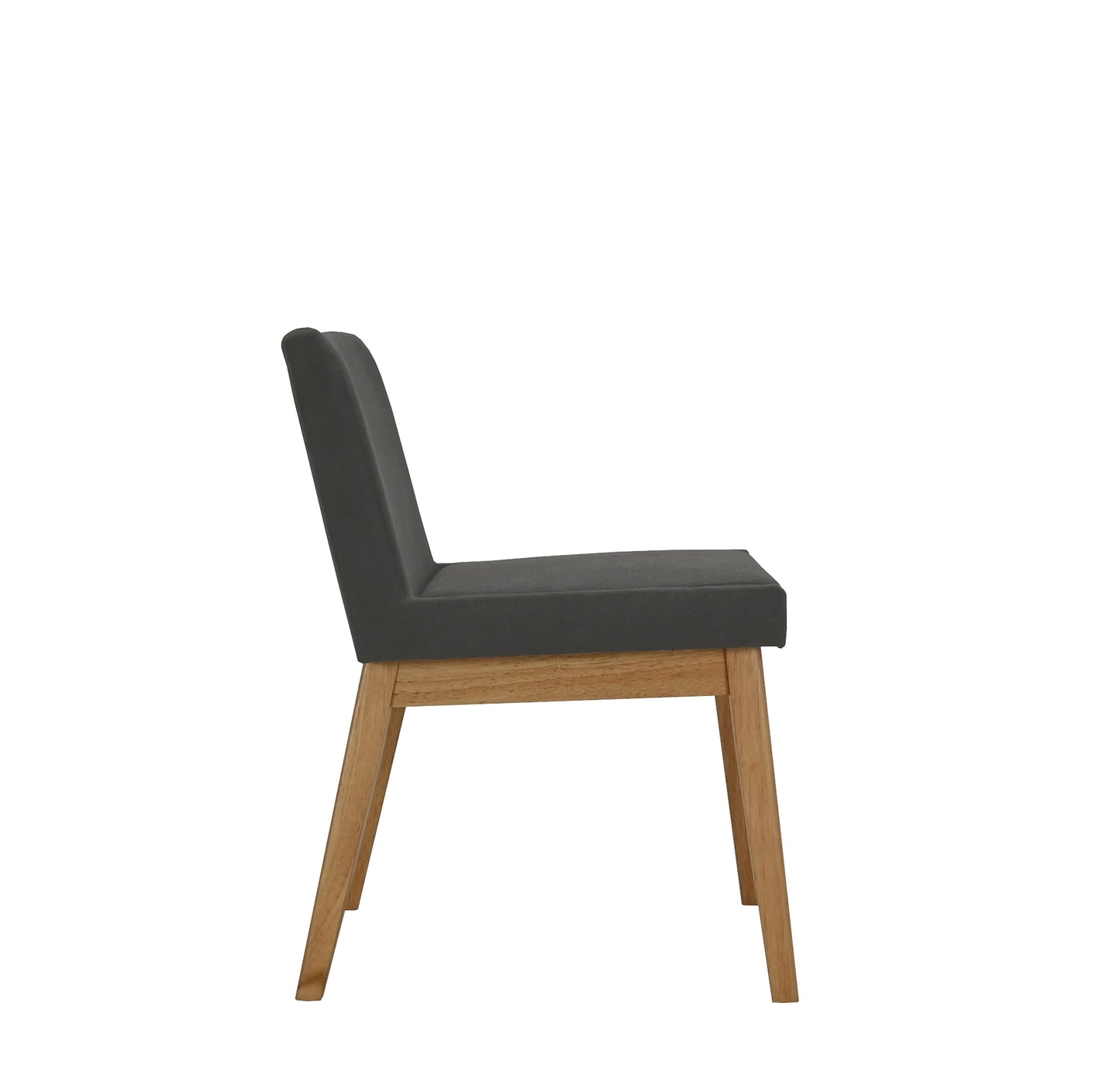 Set de 4 Sillas de Comedor Adel de Madera con Tapizado Gris