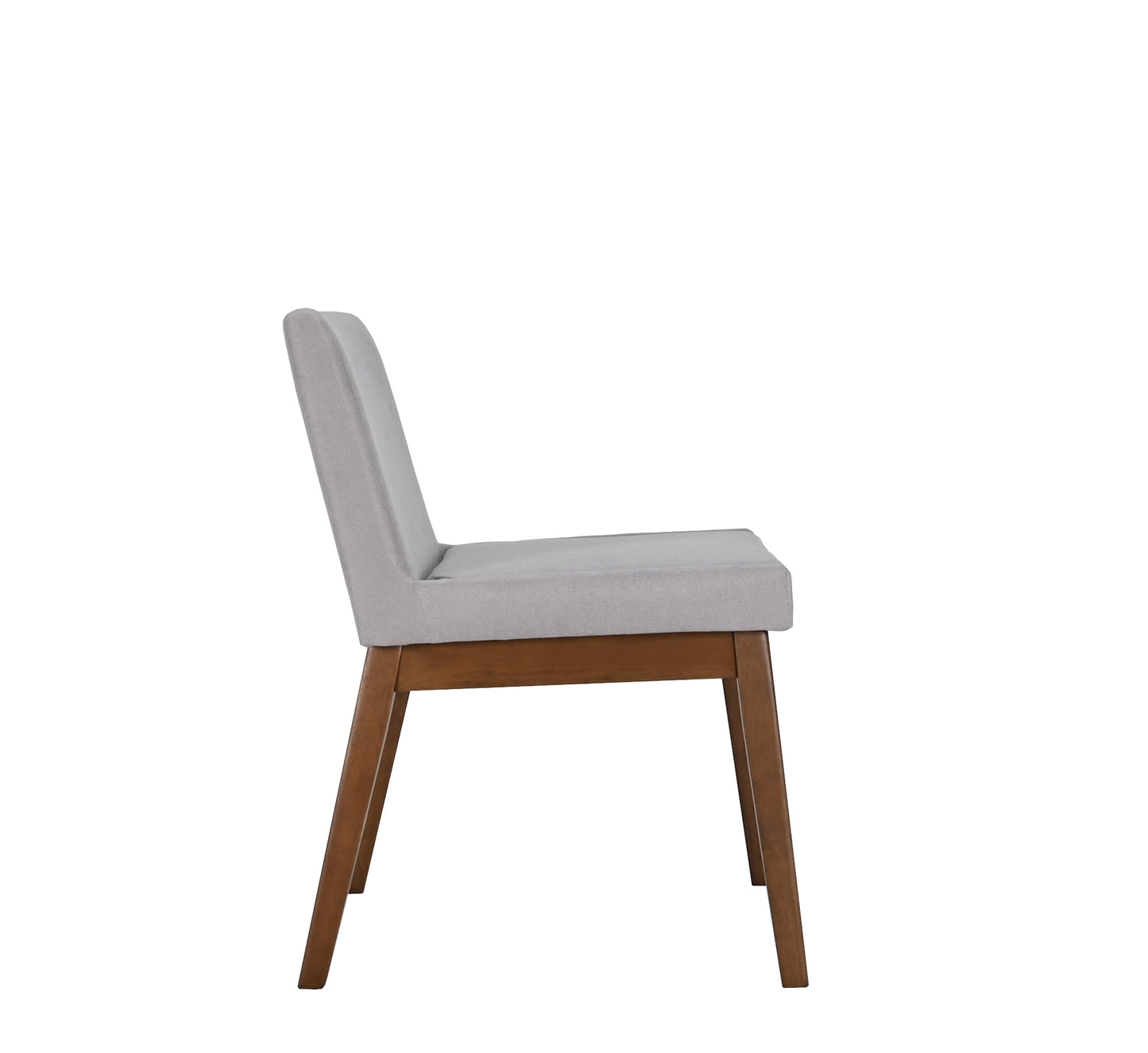 Set de 4 Sillas de Comedor Adel de Madera con Tapizado Gris