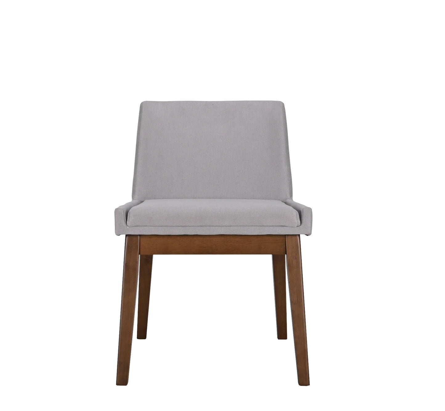 Set de 4 Sillas de Comedor Adel de Madera con Tapizado Gris