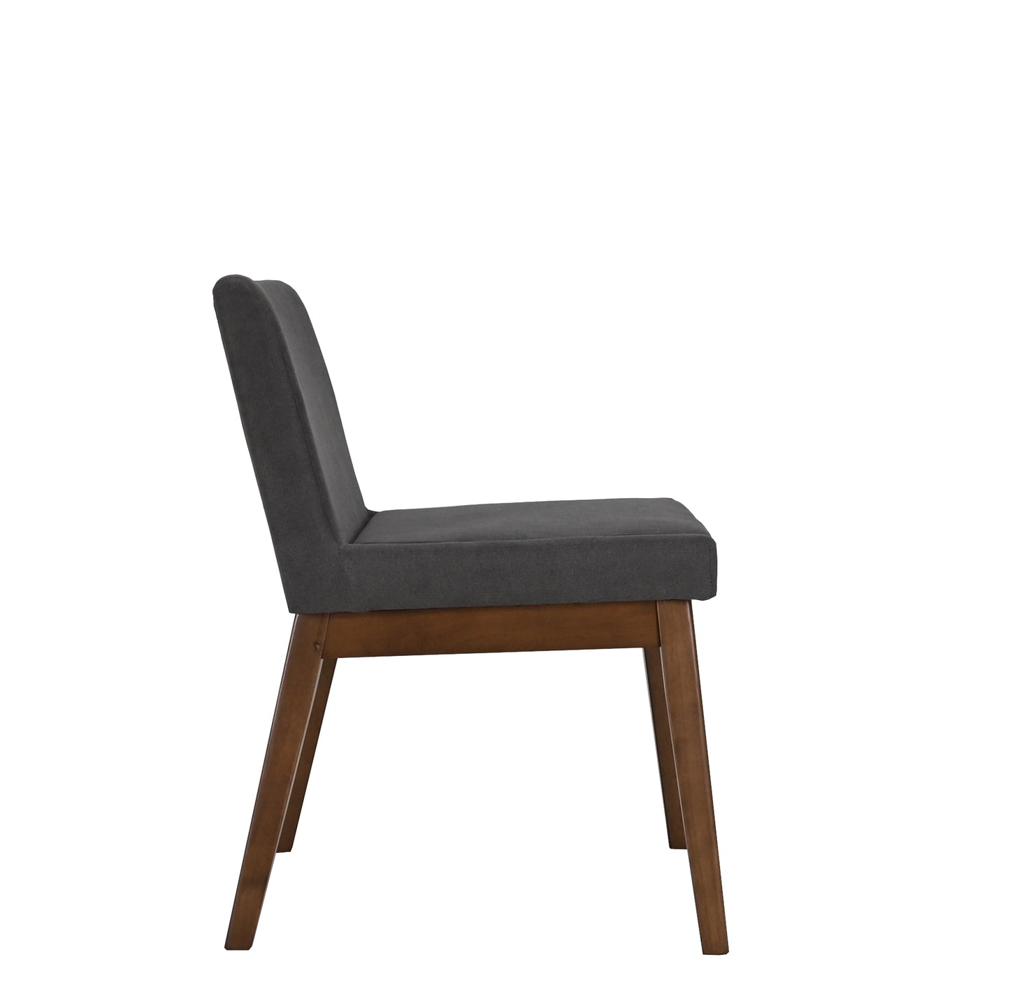 Set de 4 Sillas de Comedor Adel de Madera con Tapizado Gris