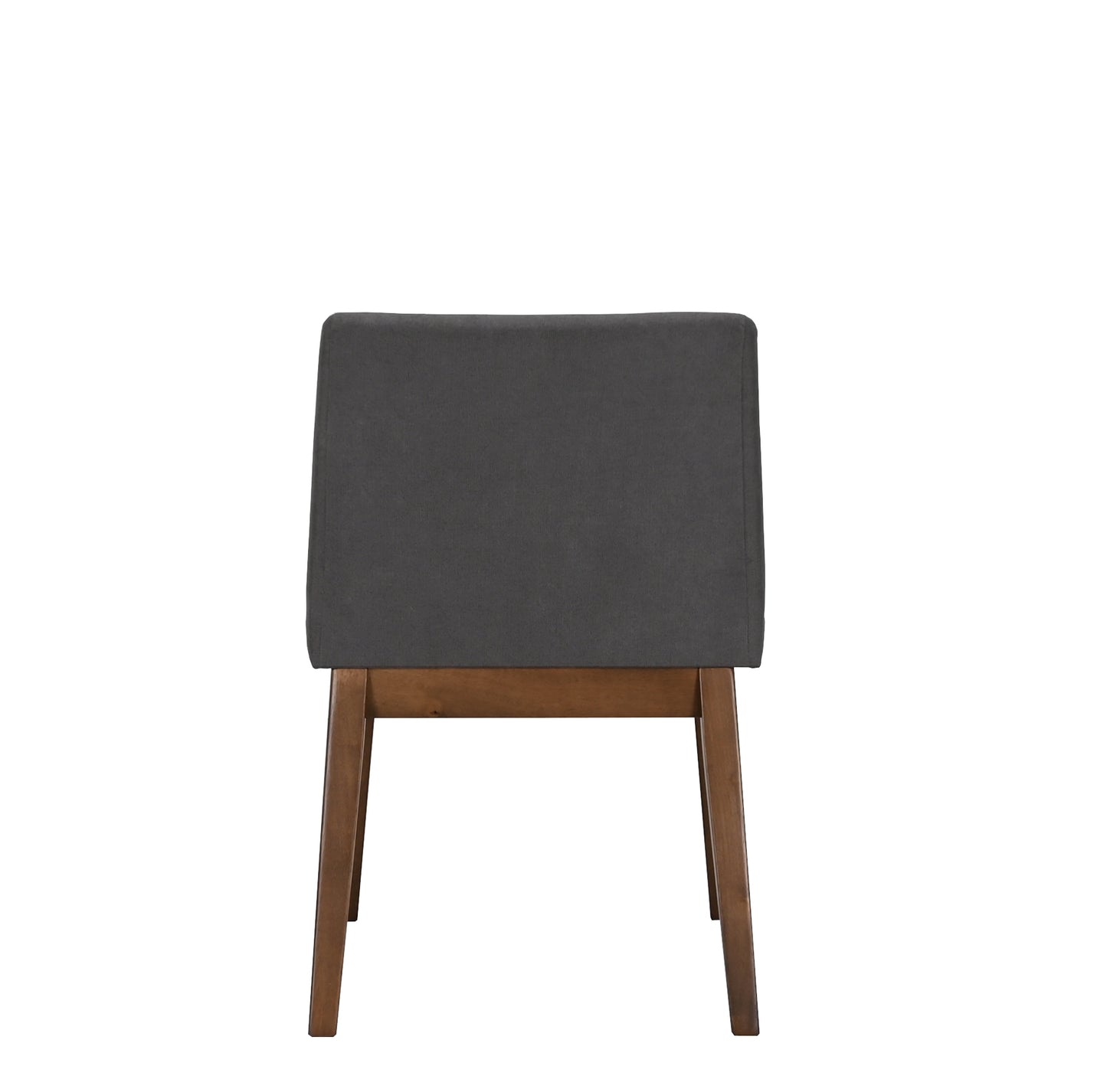 Set de 4 Sillas de Comedor Adel de Madera con Tapizado Gris