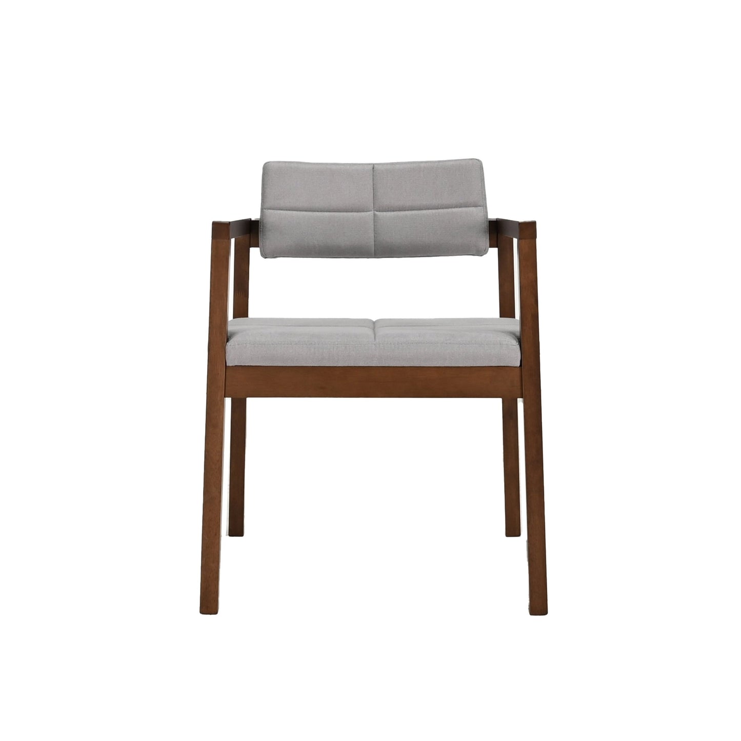 Set de 4 Sillas de Comedor Gin de Madera con Tapizado Gris