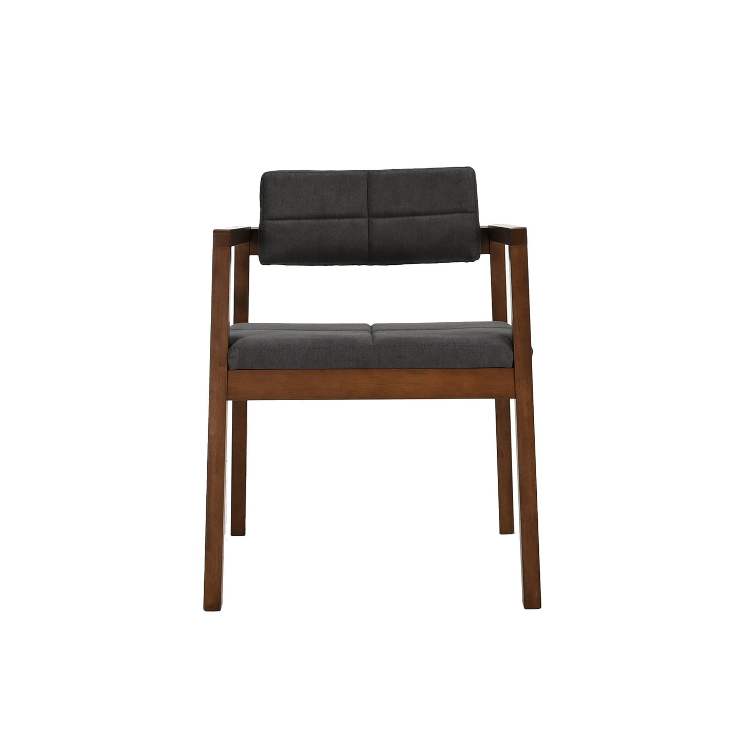 Set de 4 Sillas de Comedor Gin de Madera con Tapizado Gris