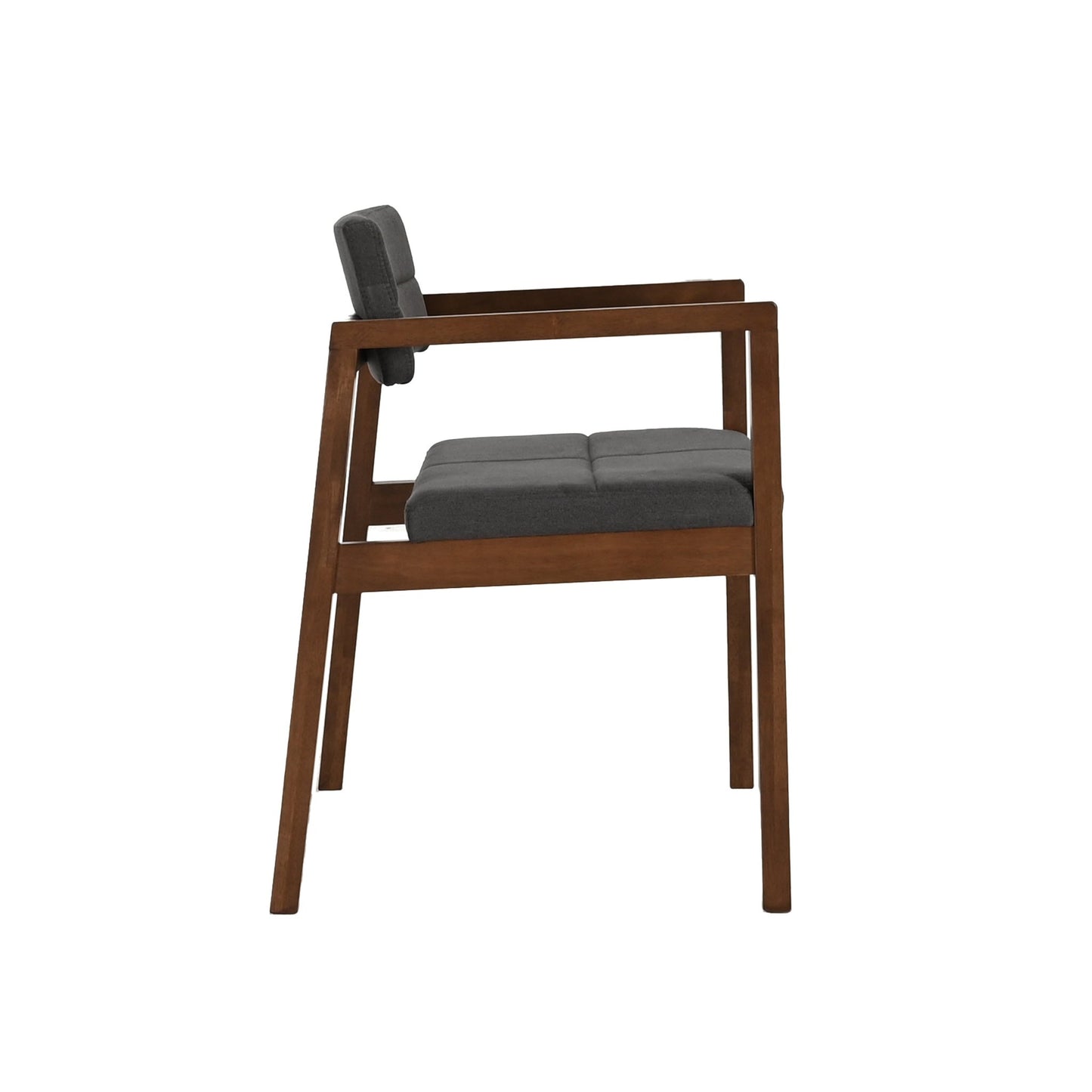 Set de 4 Sillas de Comedor Gin de Madera con Tapizado Gris