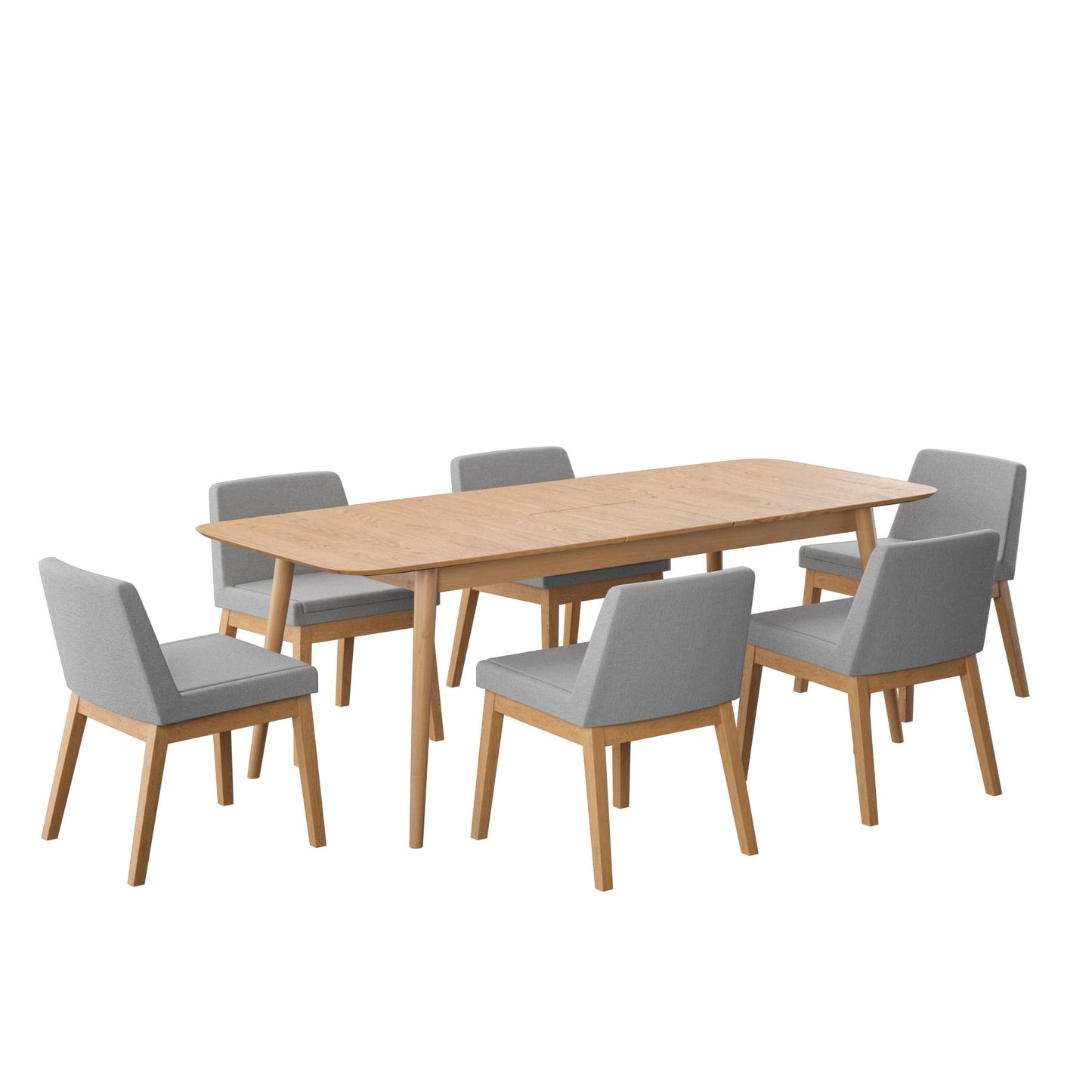 Juego de Comedor Extensible Cali de Madera con 6 Sillas