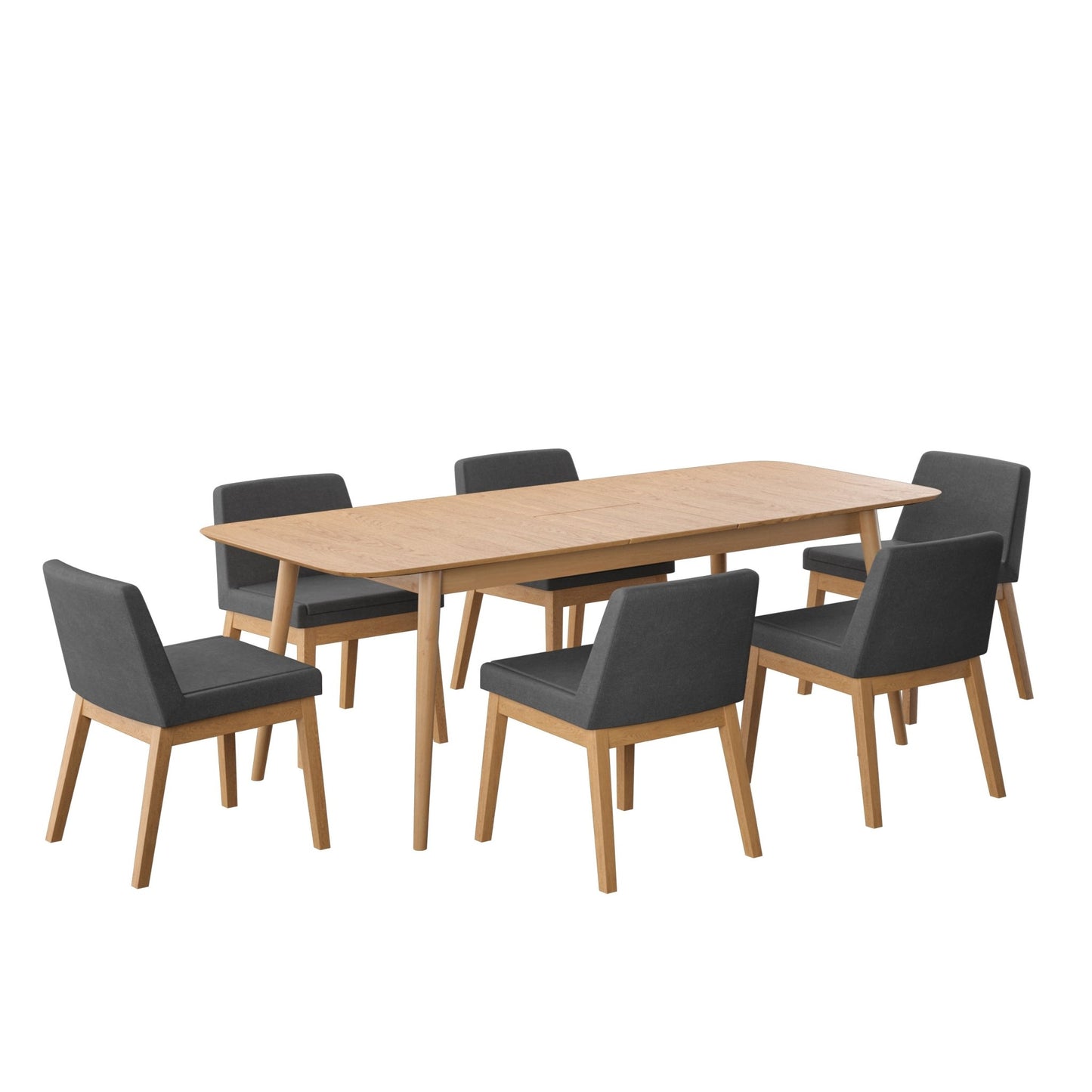 Juego de Comedor Extensible Cali de Madera con 6 Sillas