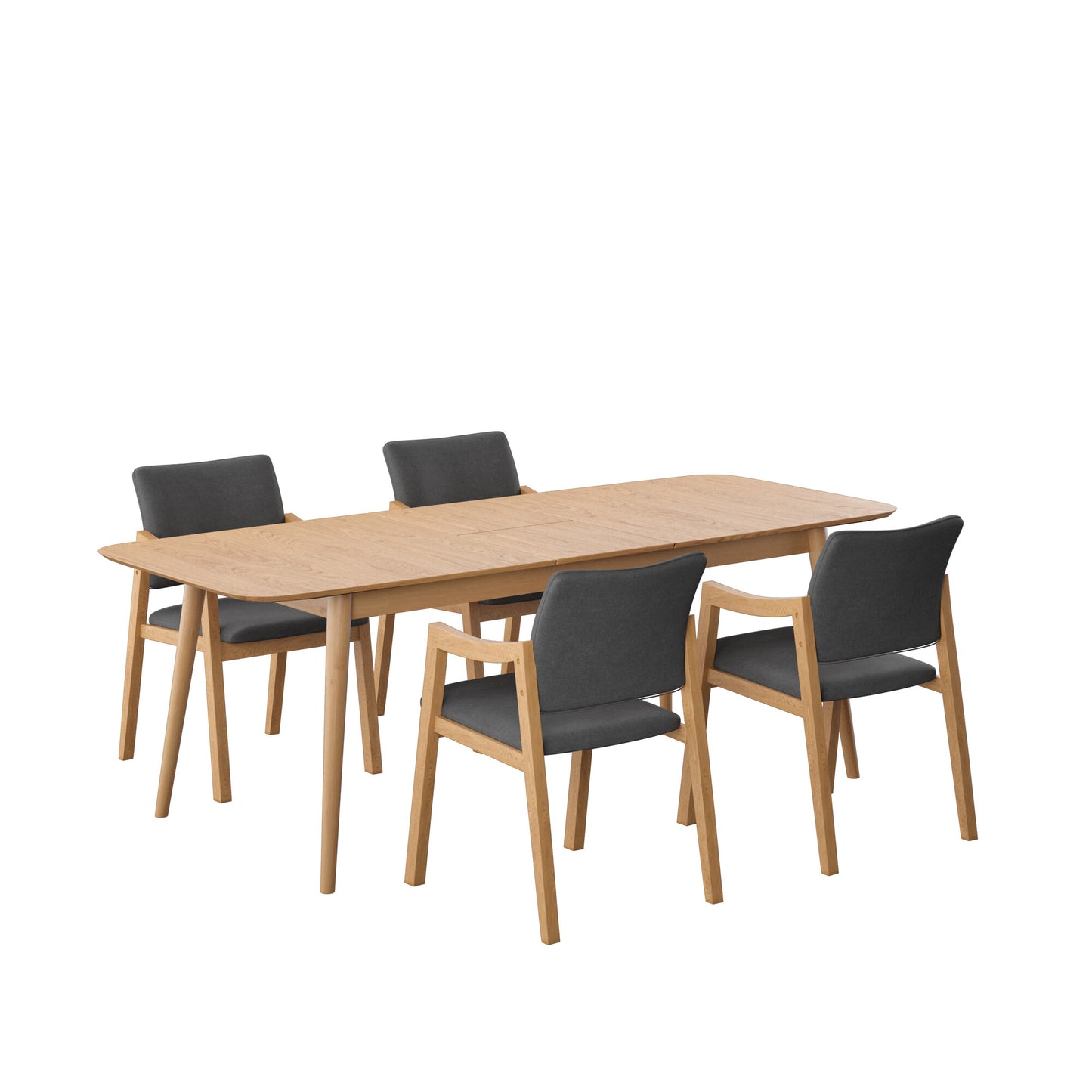 Juego de Comedor Extensible Seul de Madera con 4 Sillas
