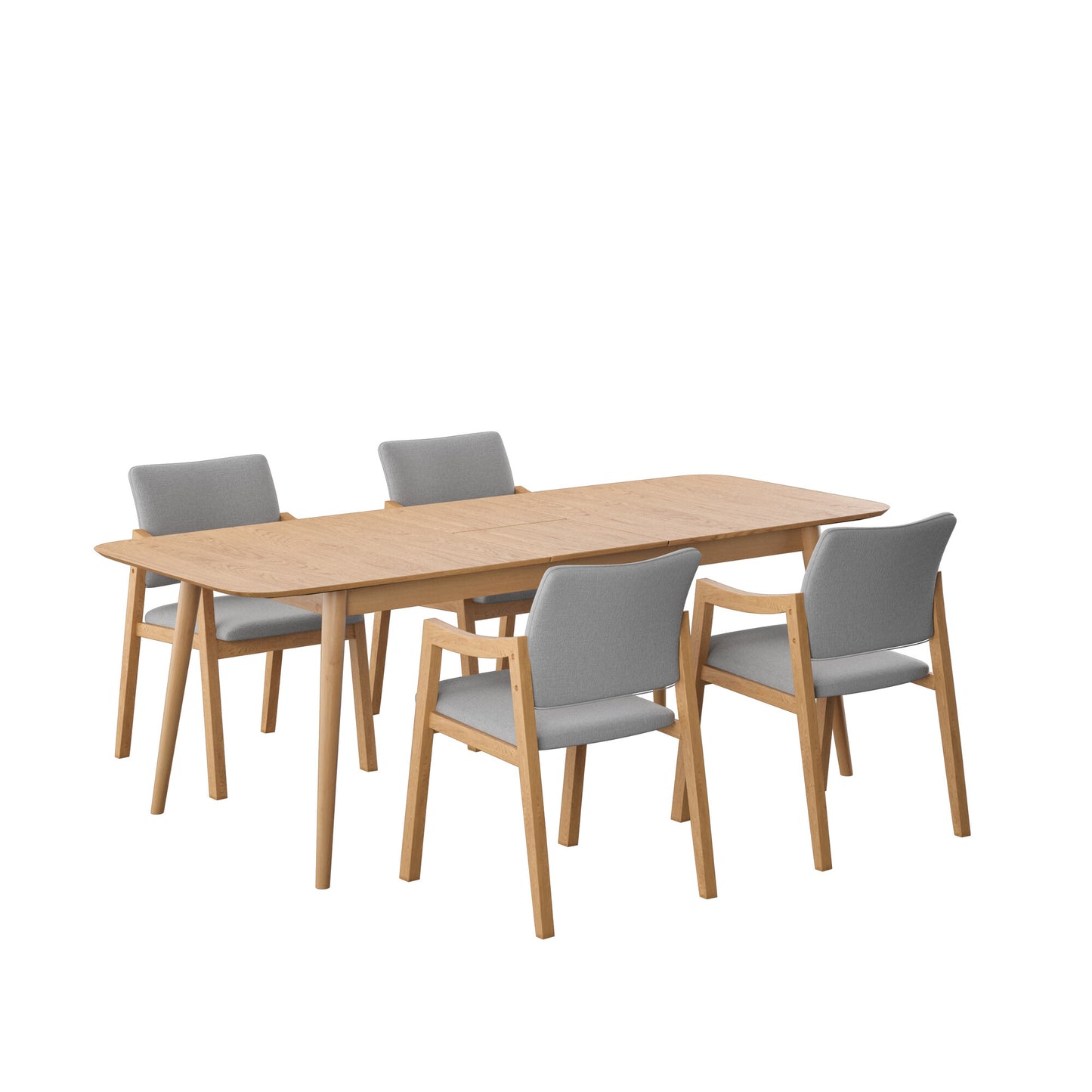 Juego de Comedor Extensible Seul de Madera con 4 Sillas