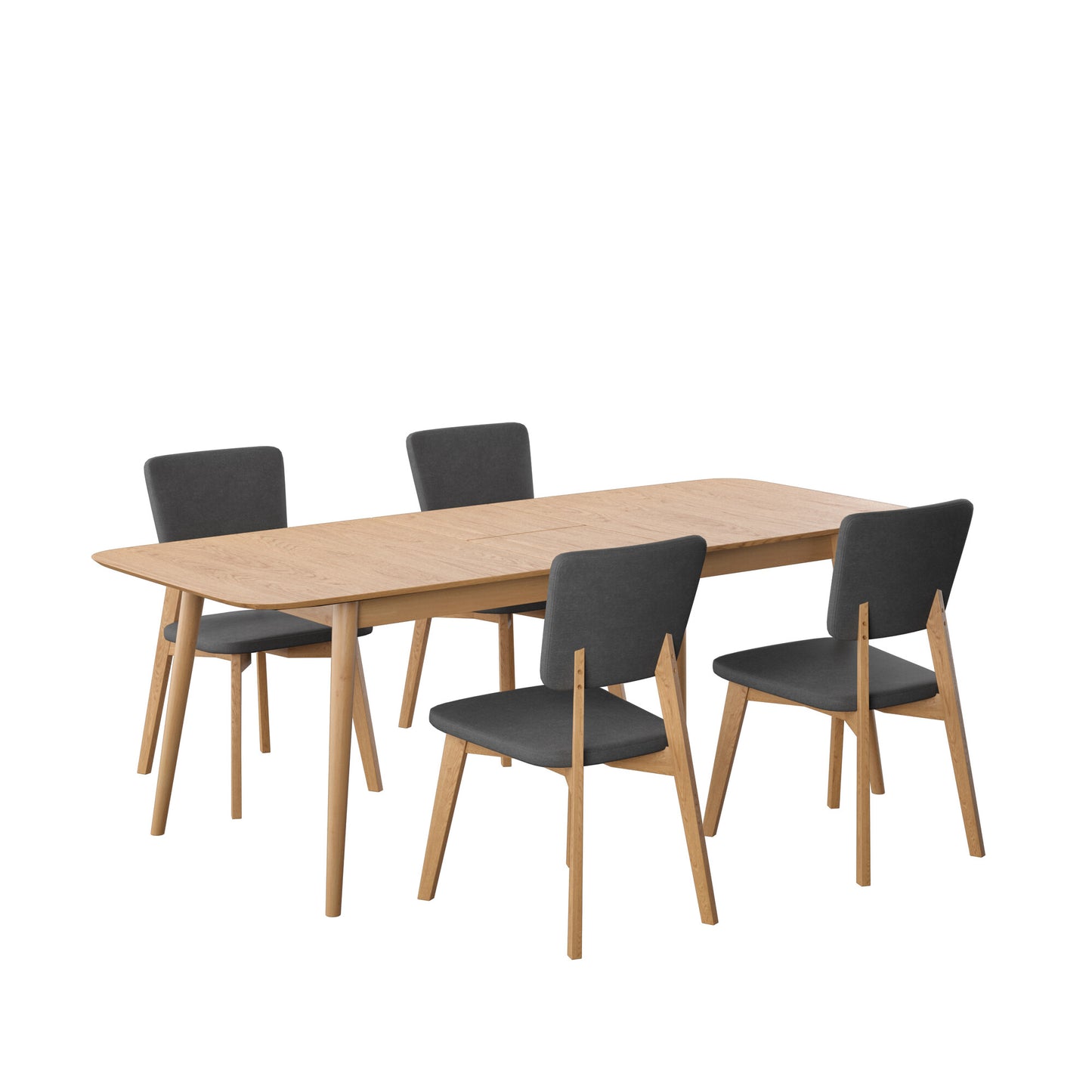 Juego de Comedor Extensible Rio de Madera con 4 Sillas