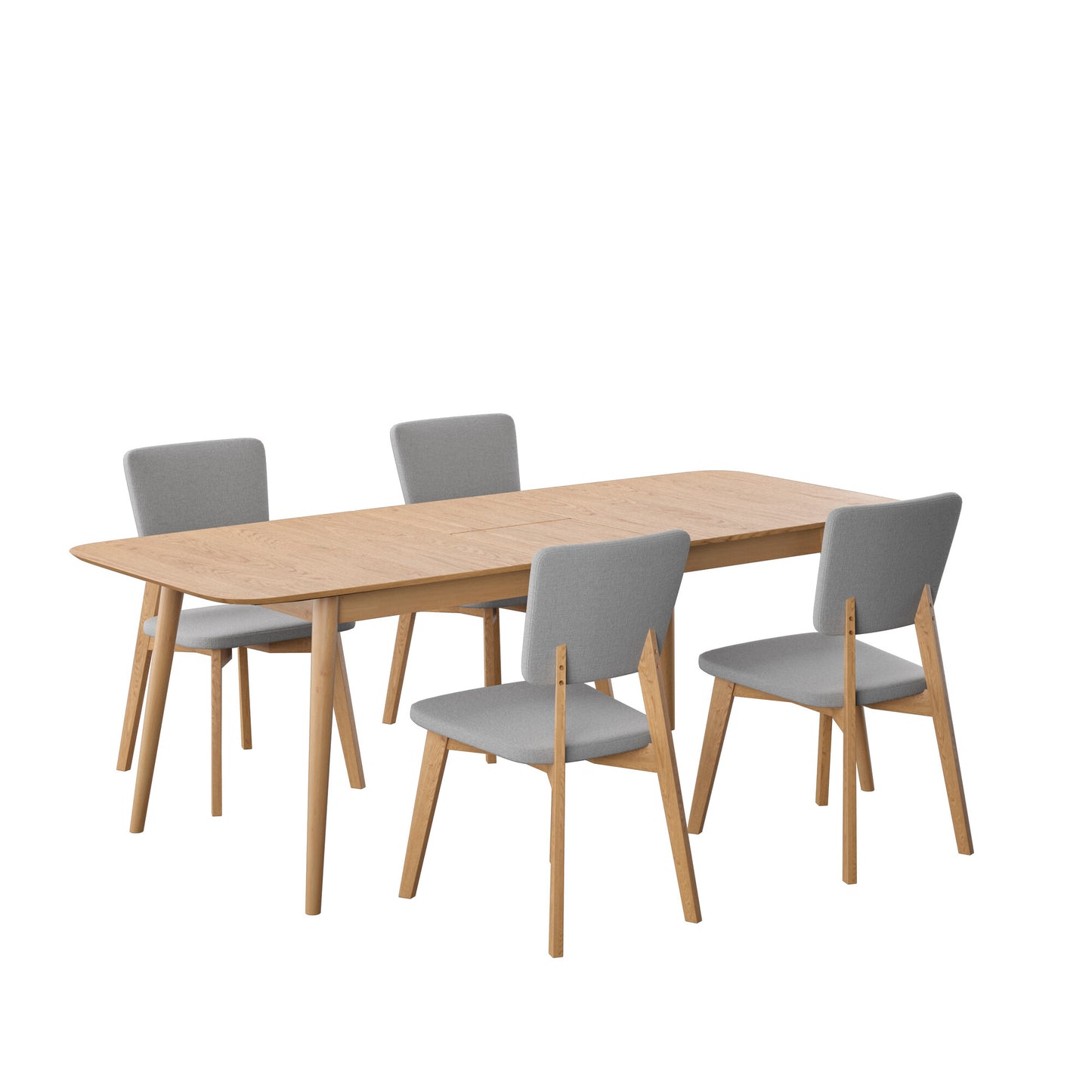 Juego de Comedor Extensible Rio de Madera con 4 Sillas