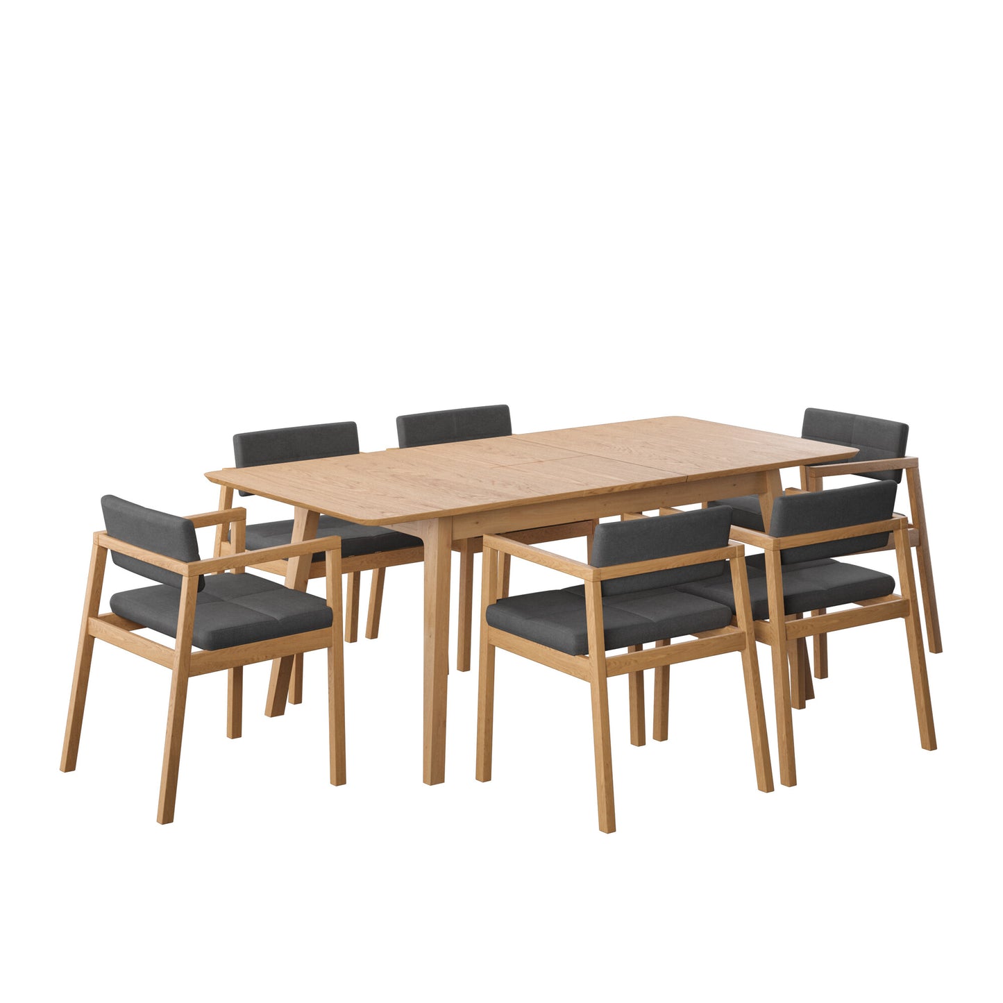 Juego de Comedor Extensible Verona de Madera con 6 Sillas