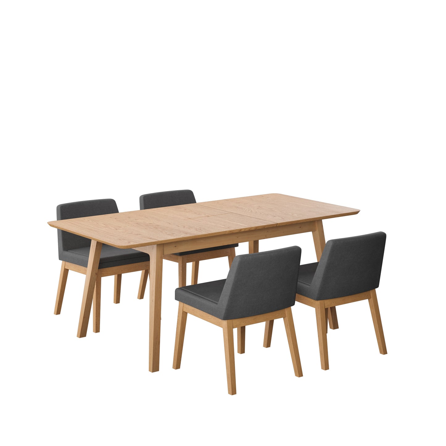 Juego de Comedor Extensible Milan de Madera con 4 Sillas