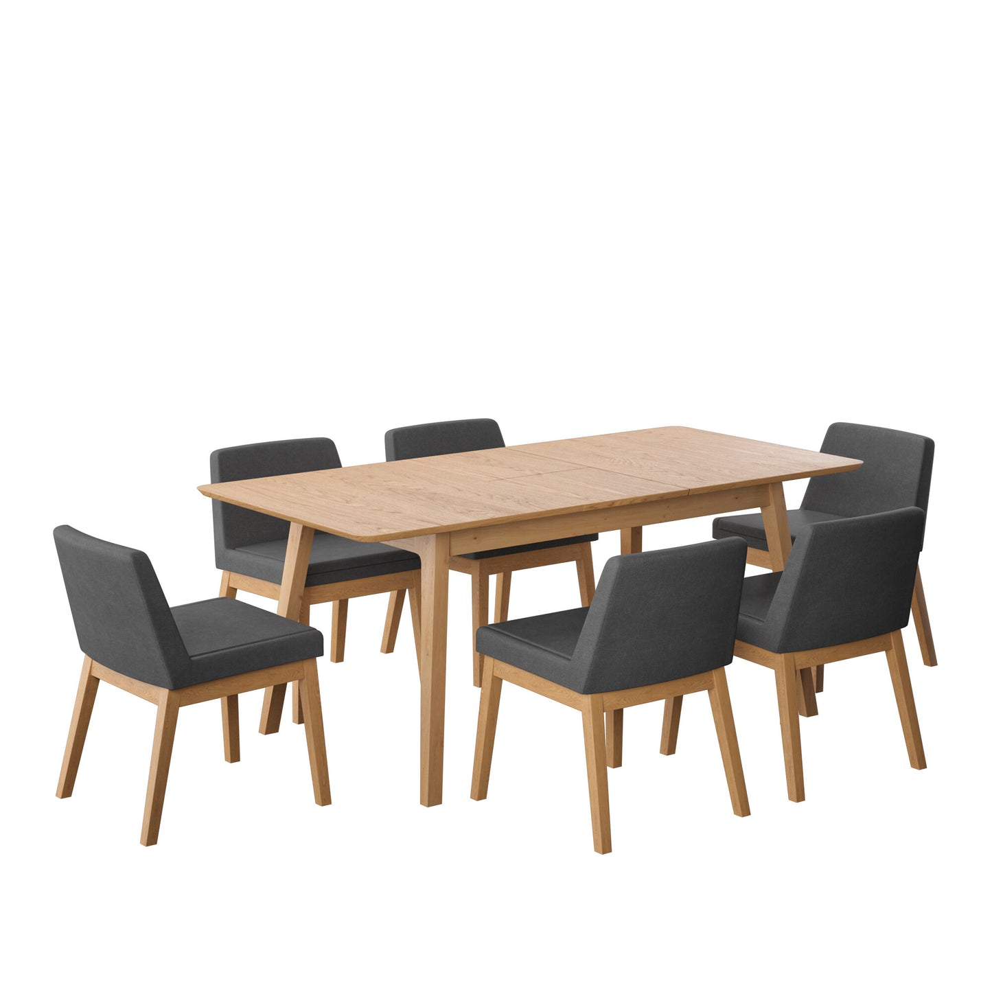 Juego de Comedor Extensible Milan de Madera con 6 Sillas