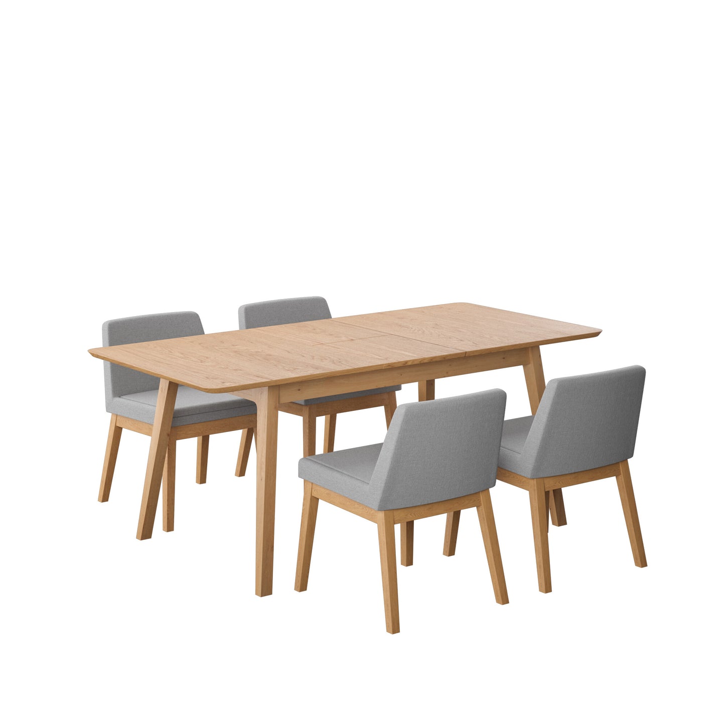 Juego de Comedor Extensible Milan de Madera con 4 Sillas
