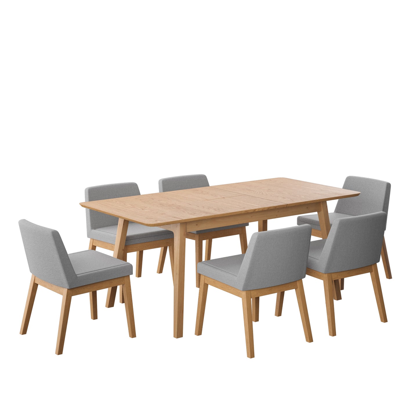 Juego de Comedor Extensible Milan de Madera con 6 Sillas