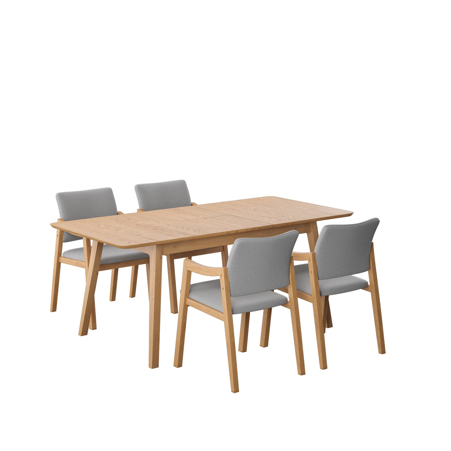 Juego de Comedor Extensible Maui de Madera con 4 Sillas