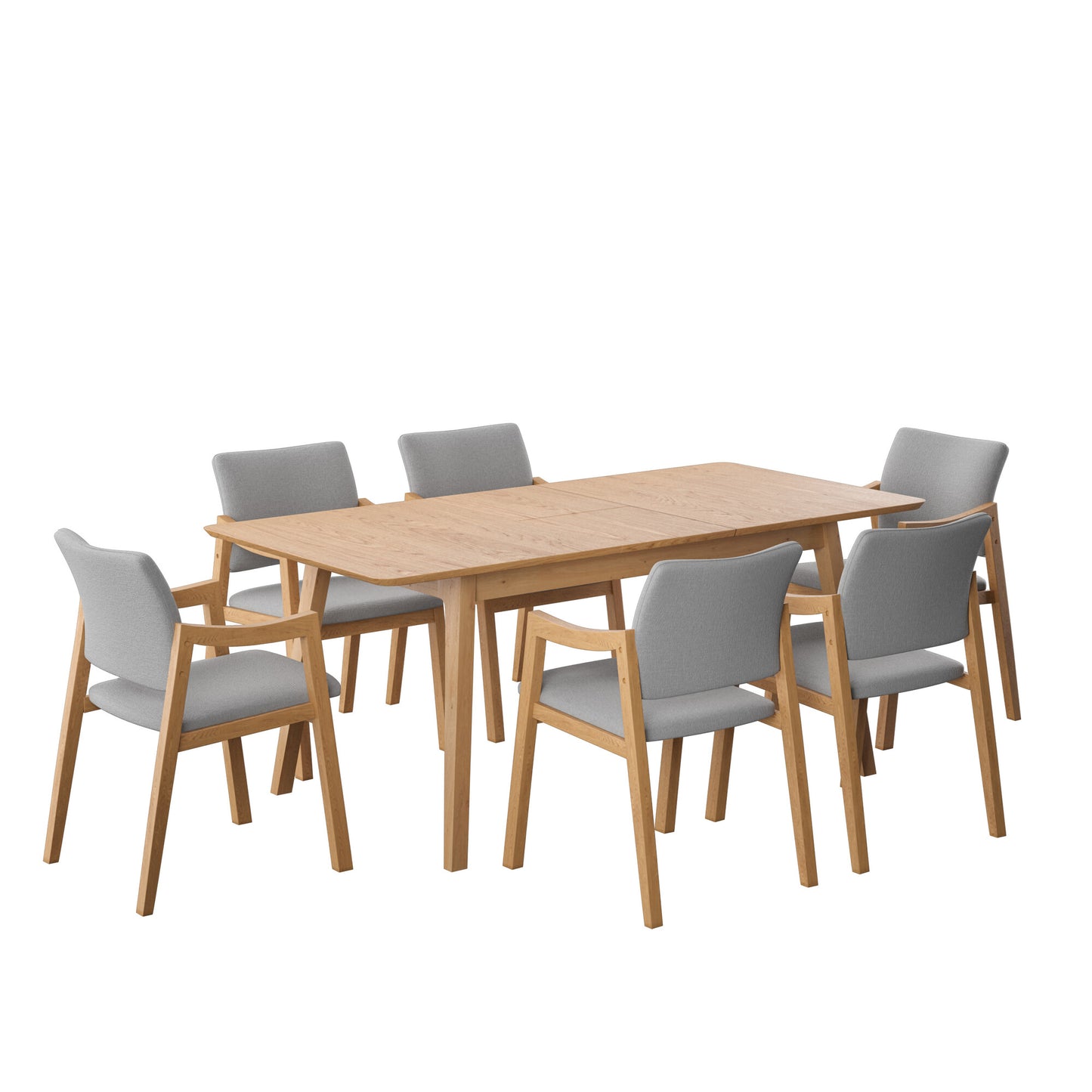 Juego de Comedor Extensible Maui de Madera con 6 Sillas