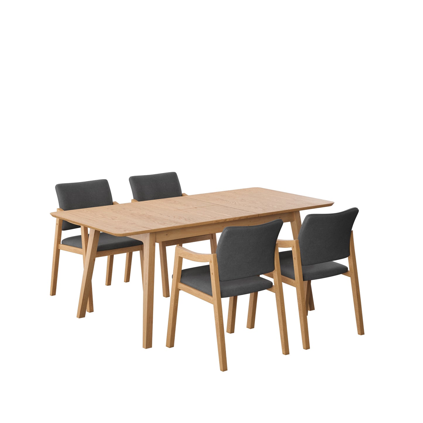Juego de Comedor Extensible Maui de Madera con 4 Sillas