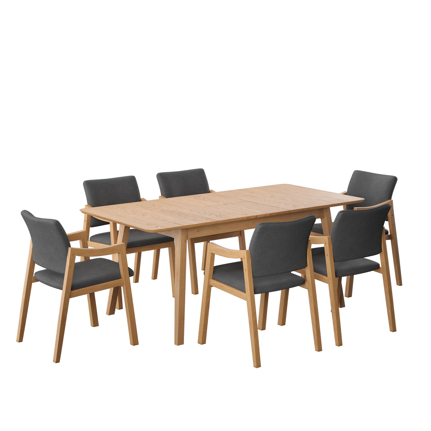 Juego de Comedor Extensible Maui de Madera con 6 Sillas