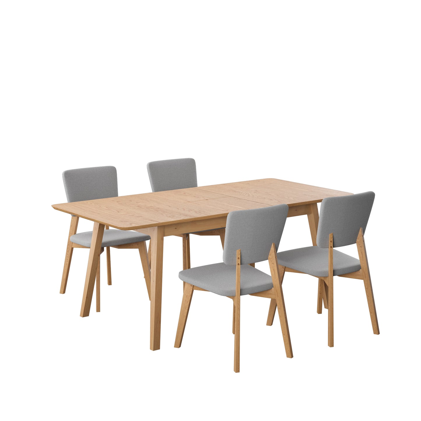 Juego de Comedor Extensible Lima de Madera con 4 Sillas