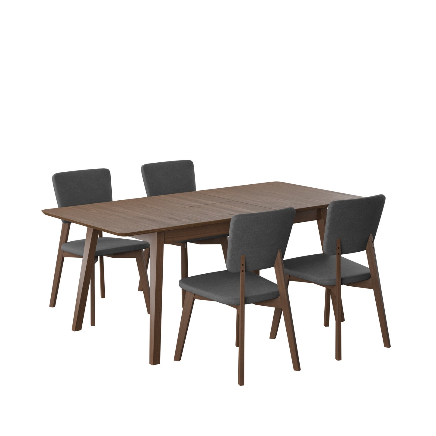 Juego de Comedor Extensible Lima de Madera con 4 Sillas